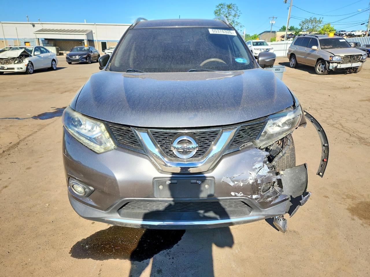 2015 Nissan Rogue Sl Gray vin: 5N1AT2MT8FC906217