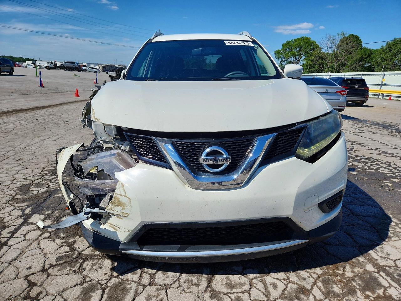 2015 Nissan Rogue Sv White vin: 5N1AT2MT8FC913376