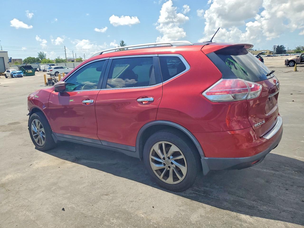 2015 Nissan Rogue Sl Burgundy vin: 5N1AT2MT8FC917010