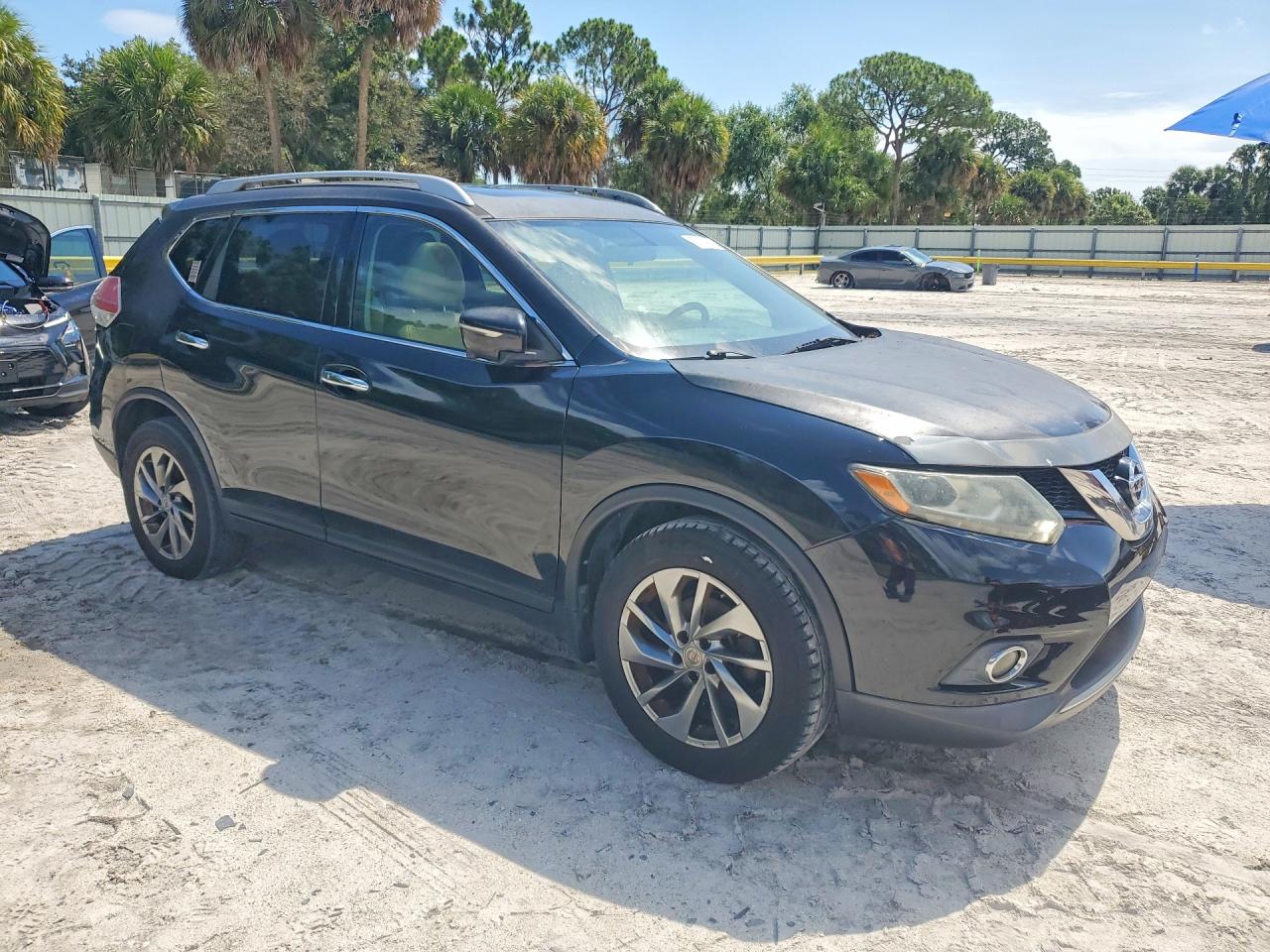2015 Nissan Rogue Sl Черный vin: 5N1AT2MT8FC922949