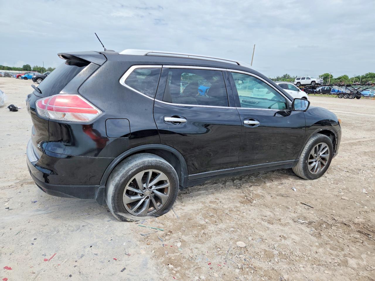 2015 Nissan Rogue Sl Черный vin: 5N1AT2MT8FC922949