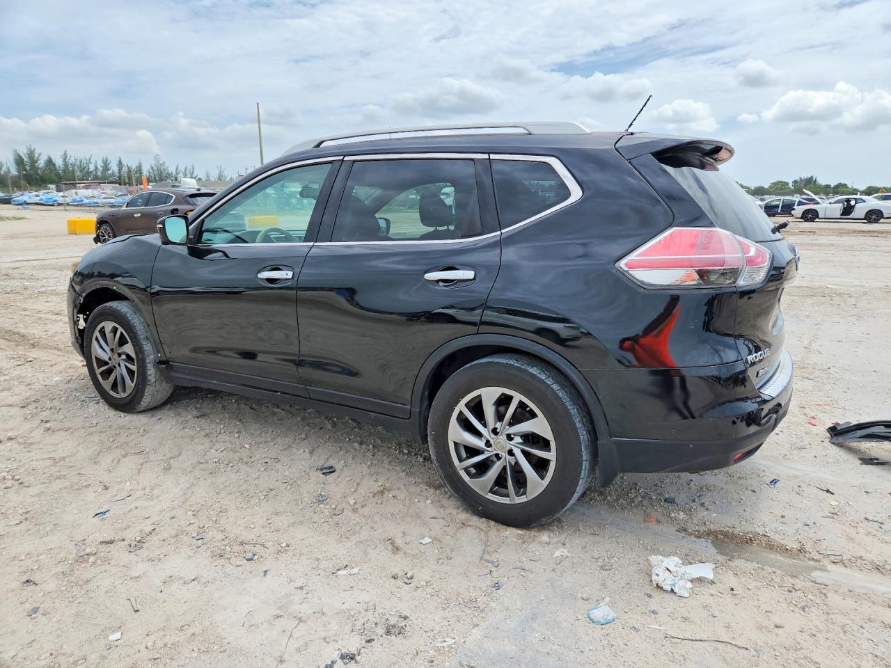 2015 Nissan Rogue Sl Черный vin: 5N1AT2MT8FC922949