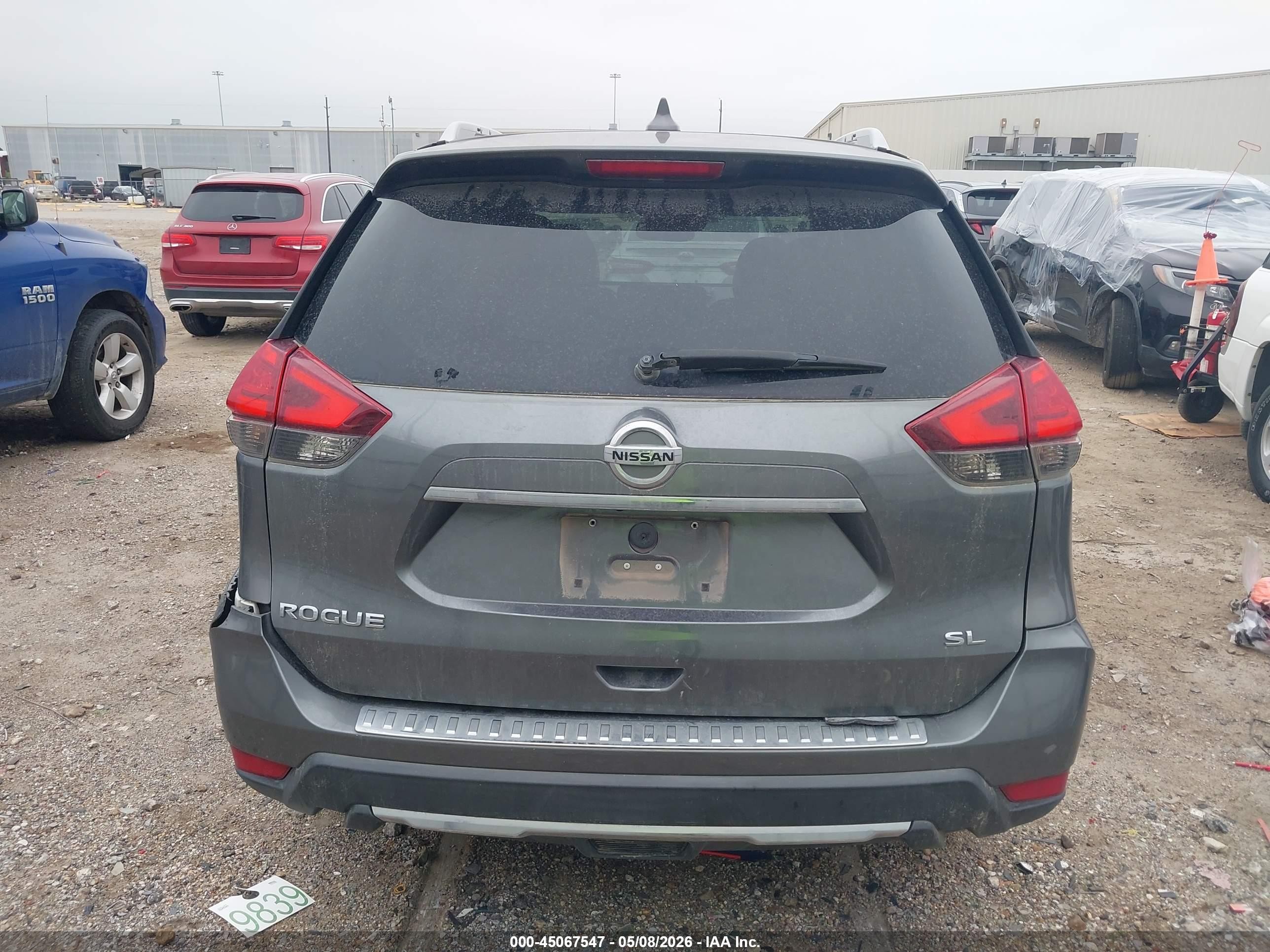 2017 Nissan Rogue Sl Gray vin: 5N1AT2MT8HC827701