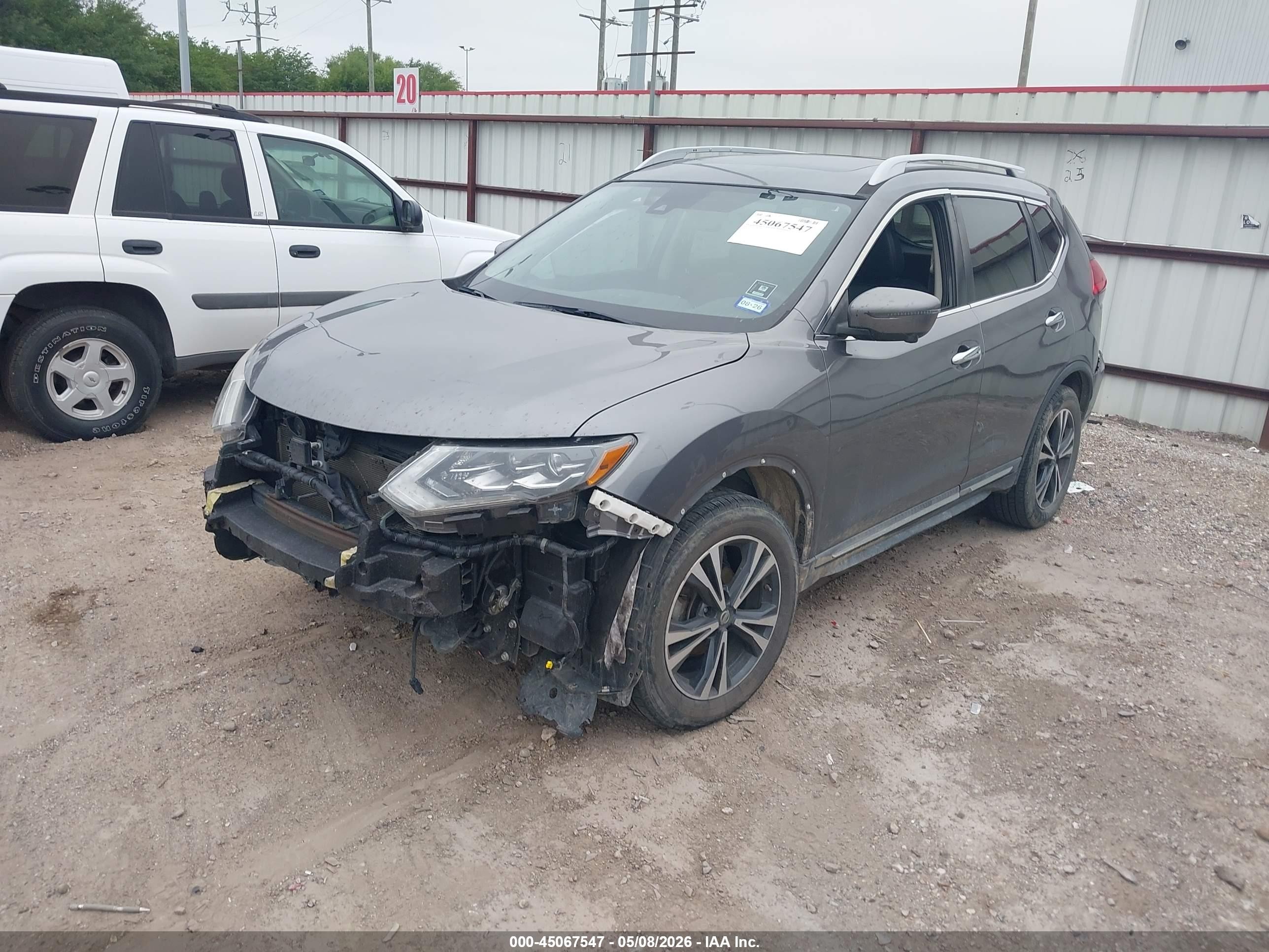 2017 Nissan Rogue Sl Gray vin: 5N1AT2MT8HC827701