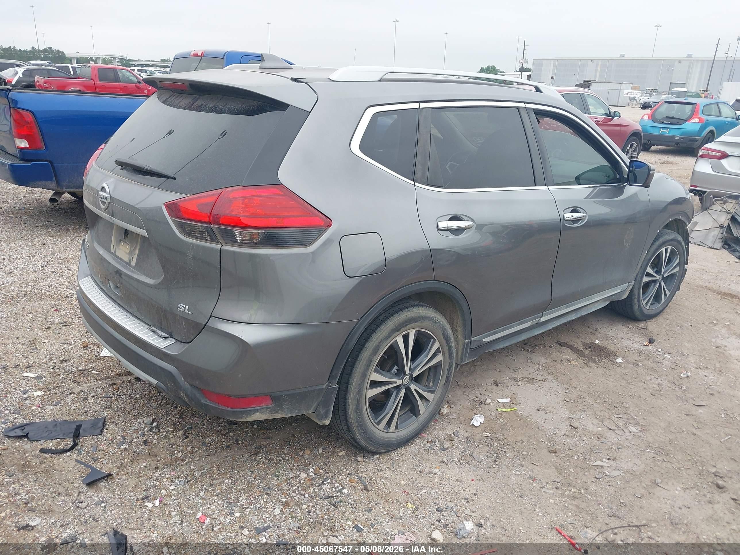 2017 Nissan Rogue Sl Gray vin: 5N1AT2MT8HC827701