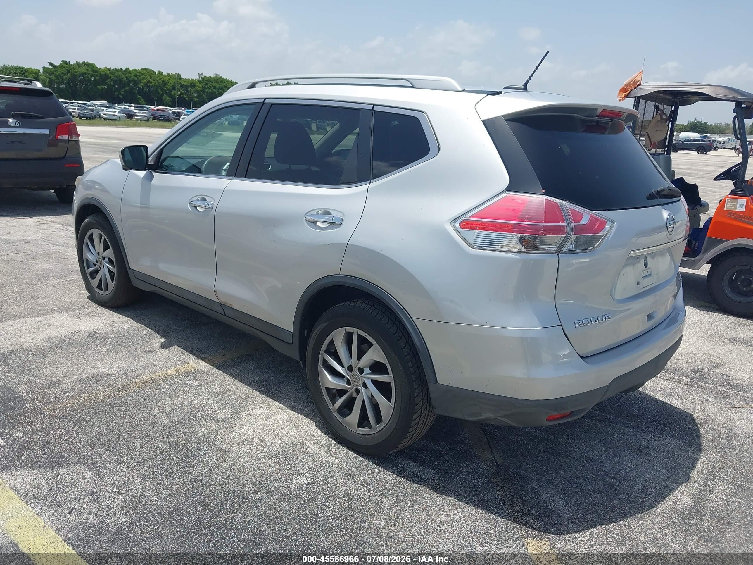 2014 Nissan Rogue Sl Серебряный vin: 5N1AT2MT9EC754060