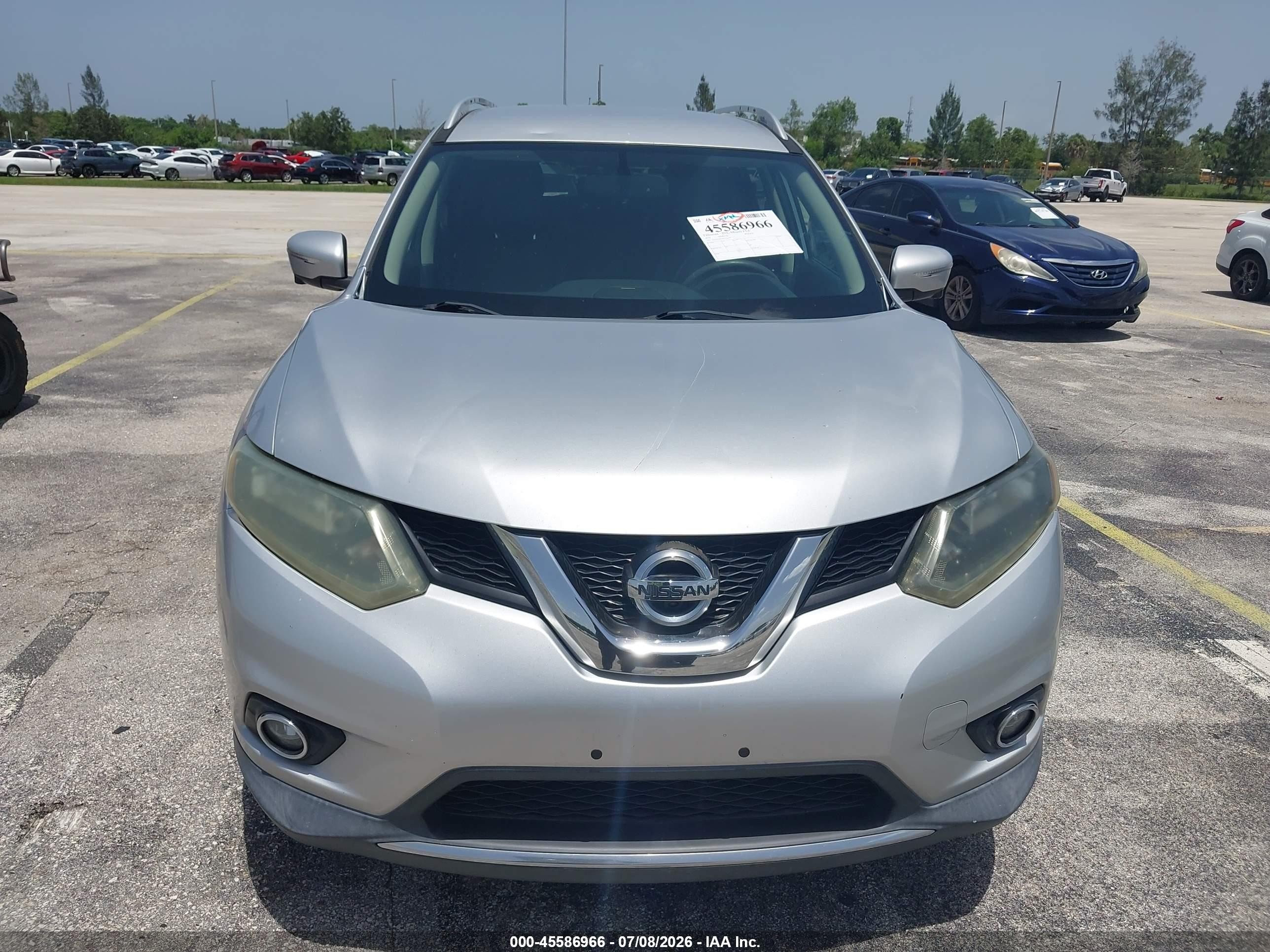 2014 Nissan Rogue Sl Серебряный vin: 5N1AT2MT9EC754060