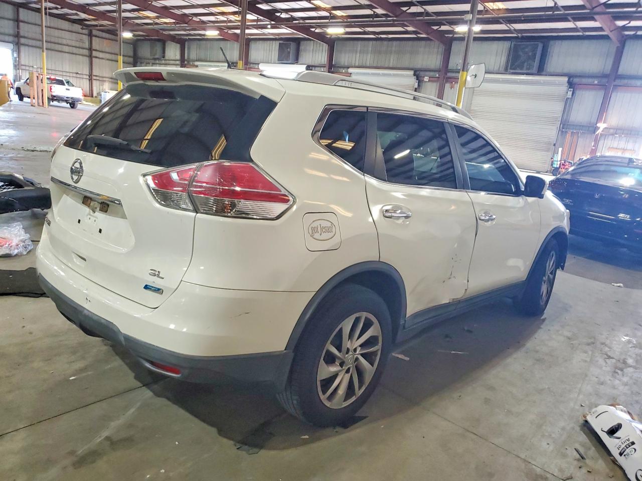 2014 Nissan Rogue Sl White vin: 5N1AT2MT9EC756150