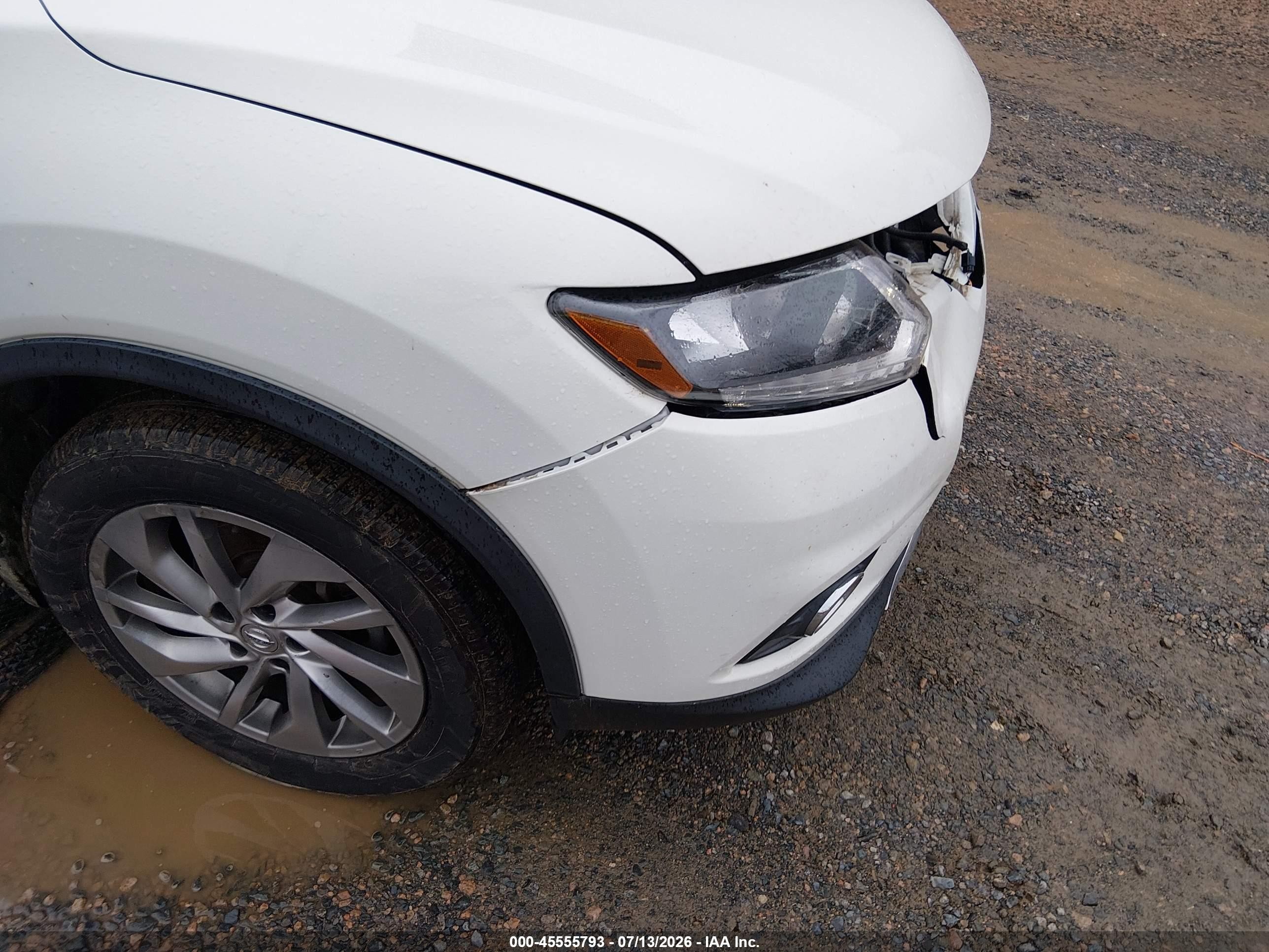 2014 Nissan Rogue Sl White vin: 5N1AT2MT9EC759341