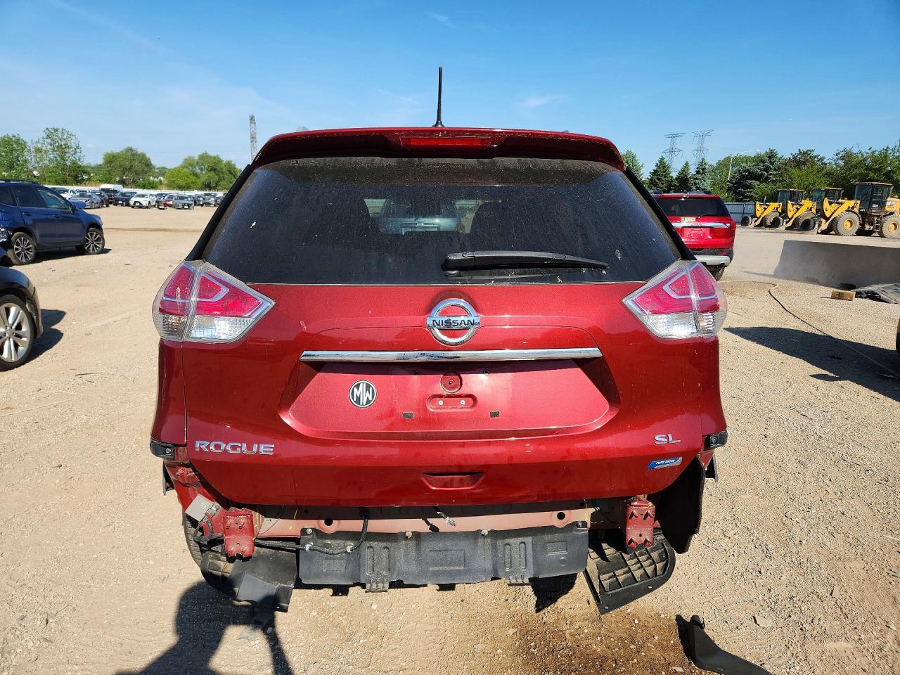 2014 Nissan Rogue Sl Красный vin: 5N1AT2MT9EC761364