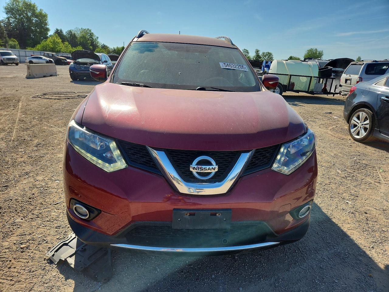 2014 Nissan Rogue Sl Красный vin: 5N1AT2MT9EC761364