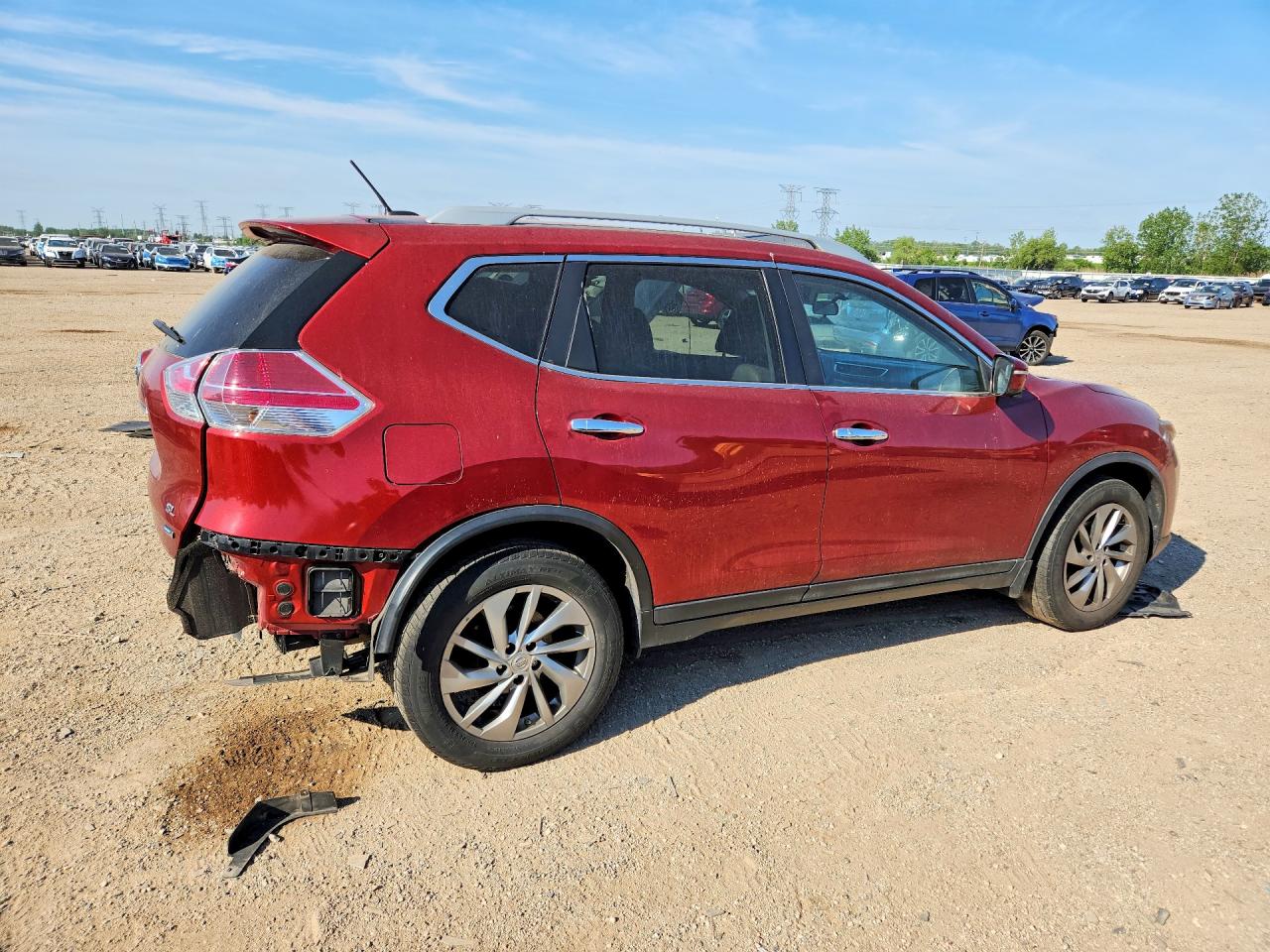2014 Nissan Rogue Sl Красный vin: 5N1AT2MT9EC761364