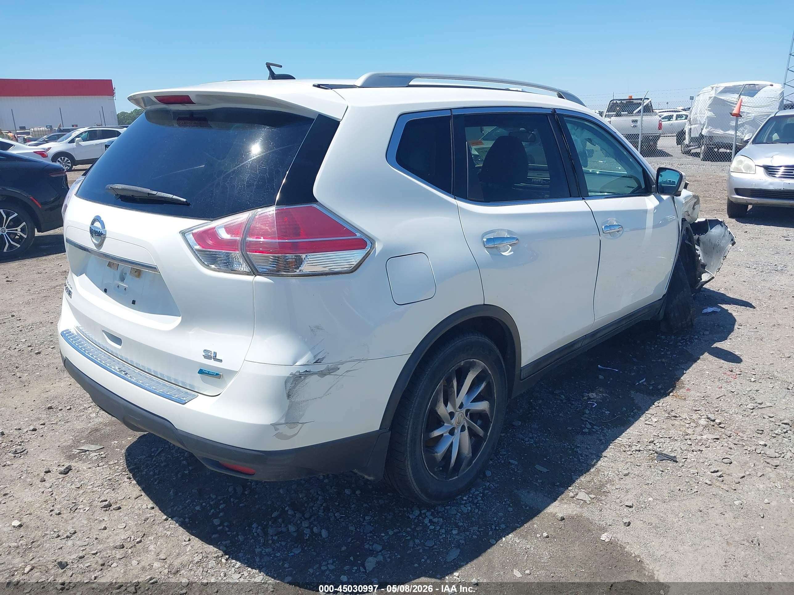 2014 Nissan Rogue Sl Белый vin: 5N1AT2MT9EC767214