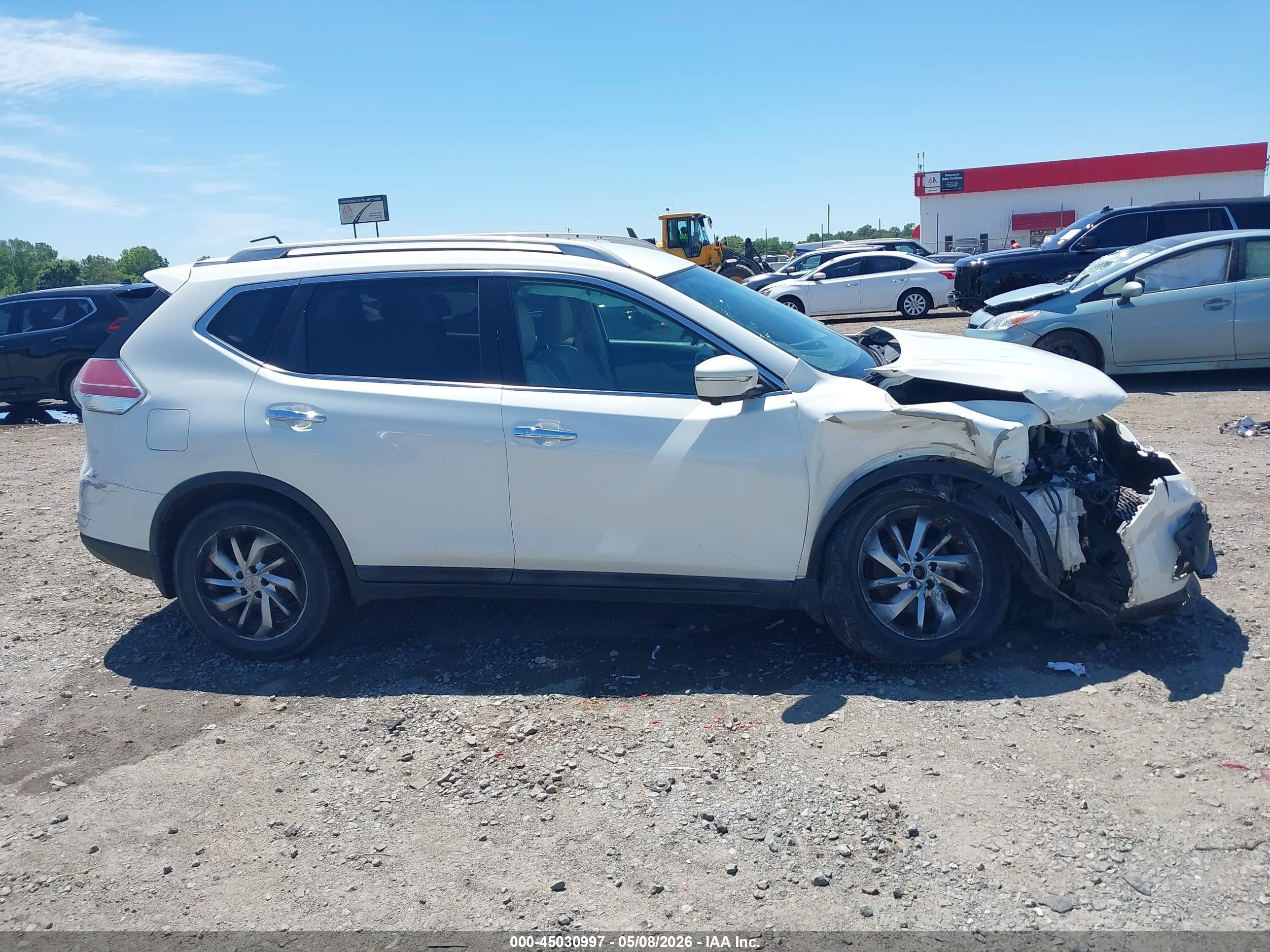 2014 Nissan Rogue Sl Белый vin: 5N1AT2MT9EC767214