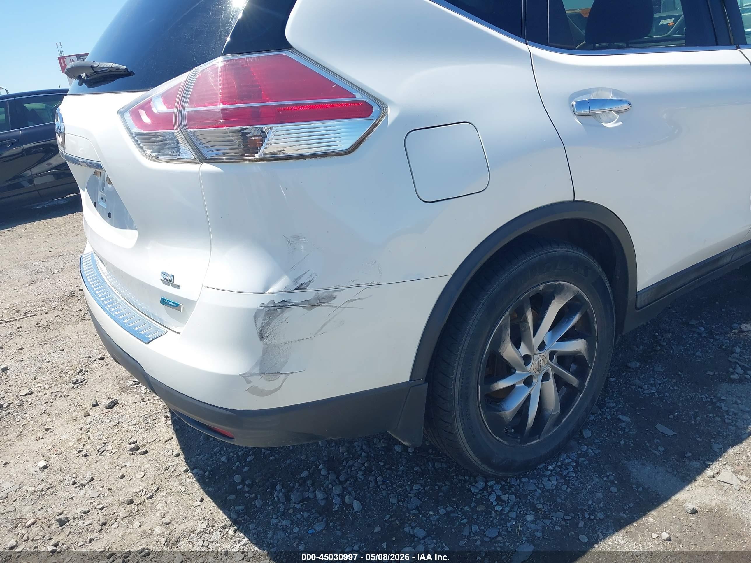2014 Nissan Rogue Sl Белый vin: 5N1AT2MT9EC767214
