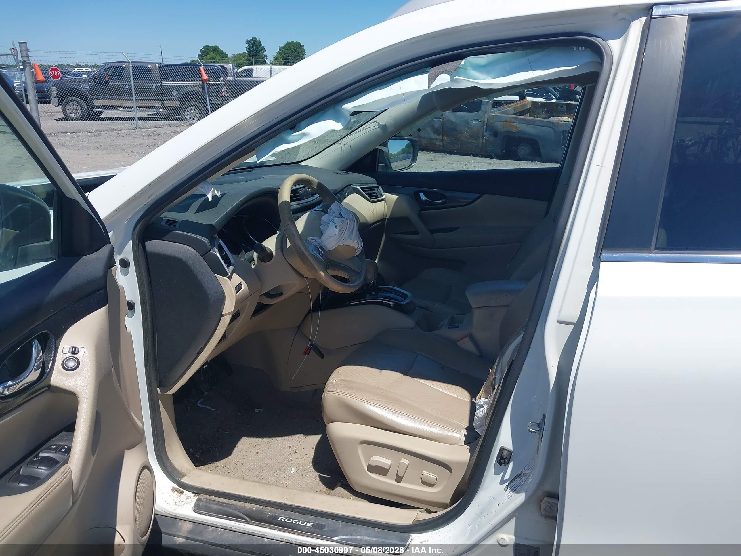 2014 Nissan Rogue Sl Белый vin: 5N1AT2MT9EC767214