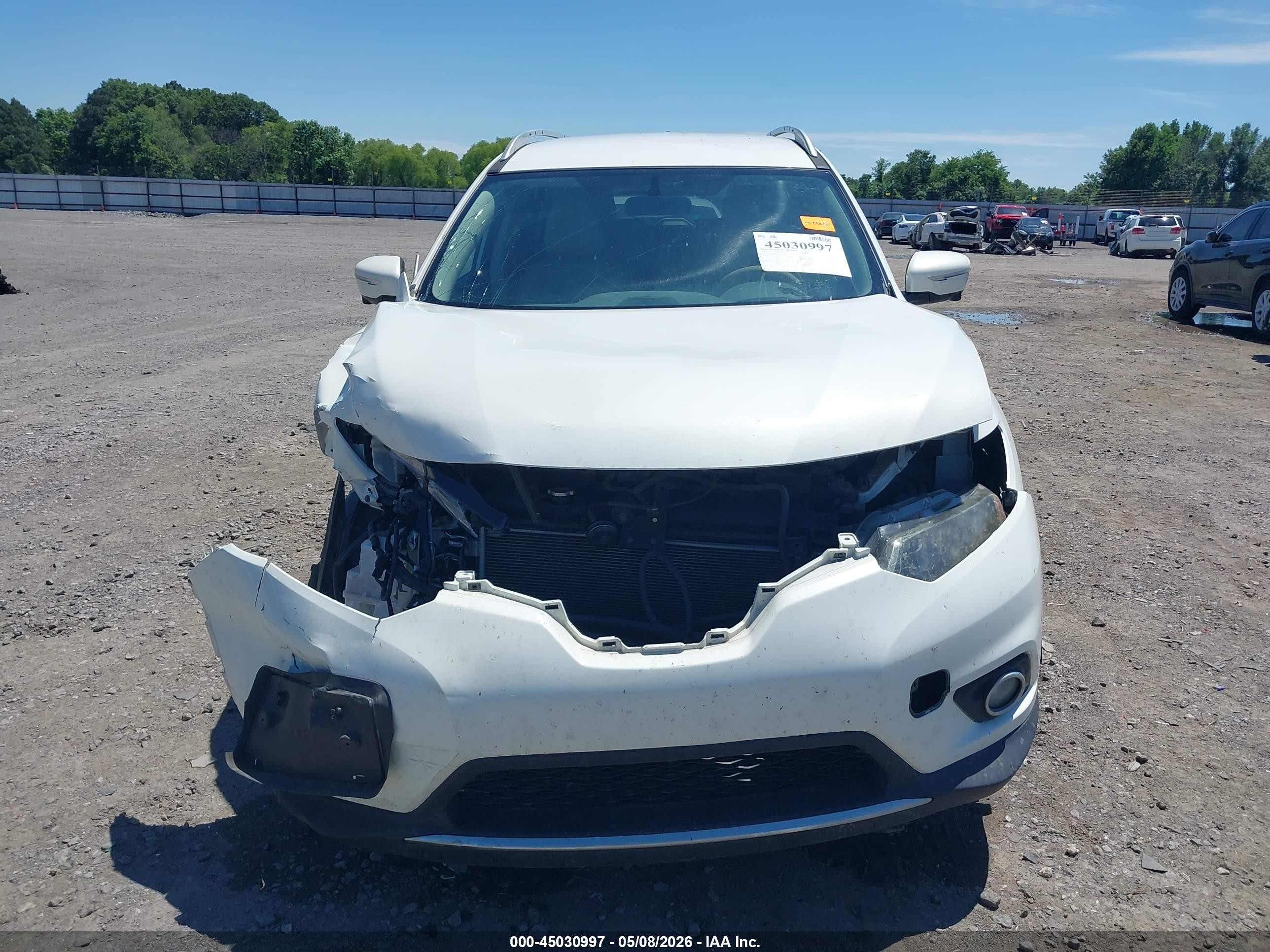 2014 Nissan Rogue Sl Белый vin: 5N1AT2MT9EC767214