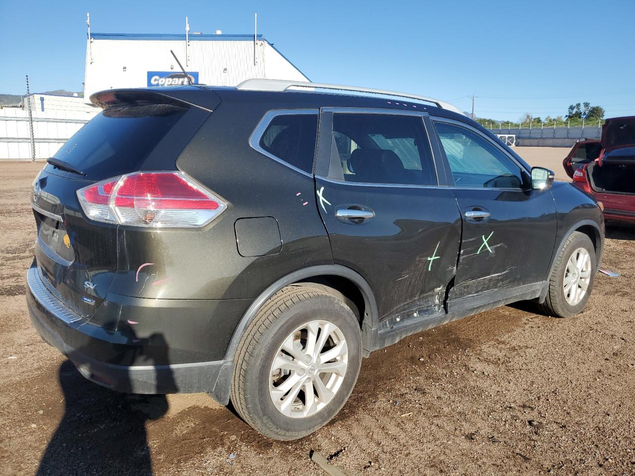 2014 Nissan Rogue S Green vin: 5N1AT2MT9EC772638