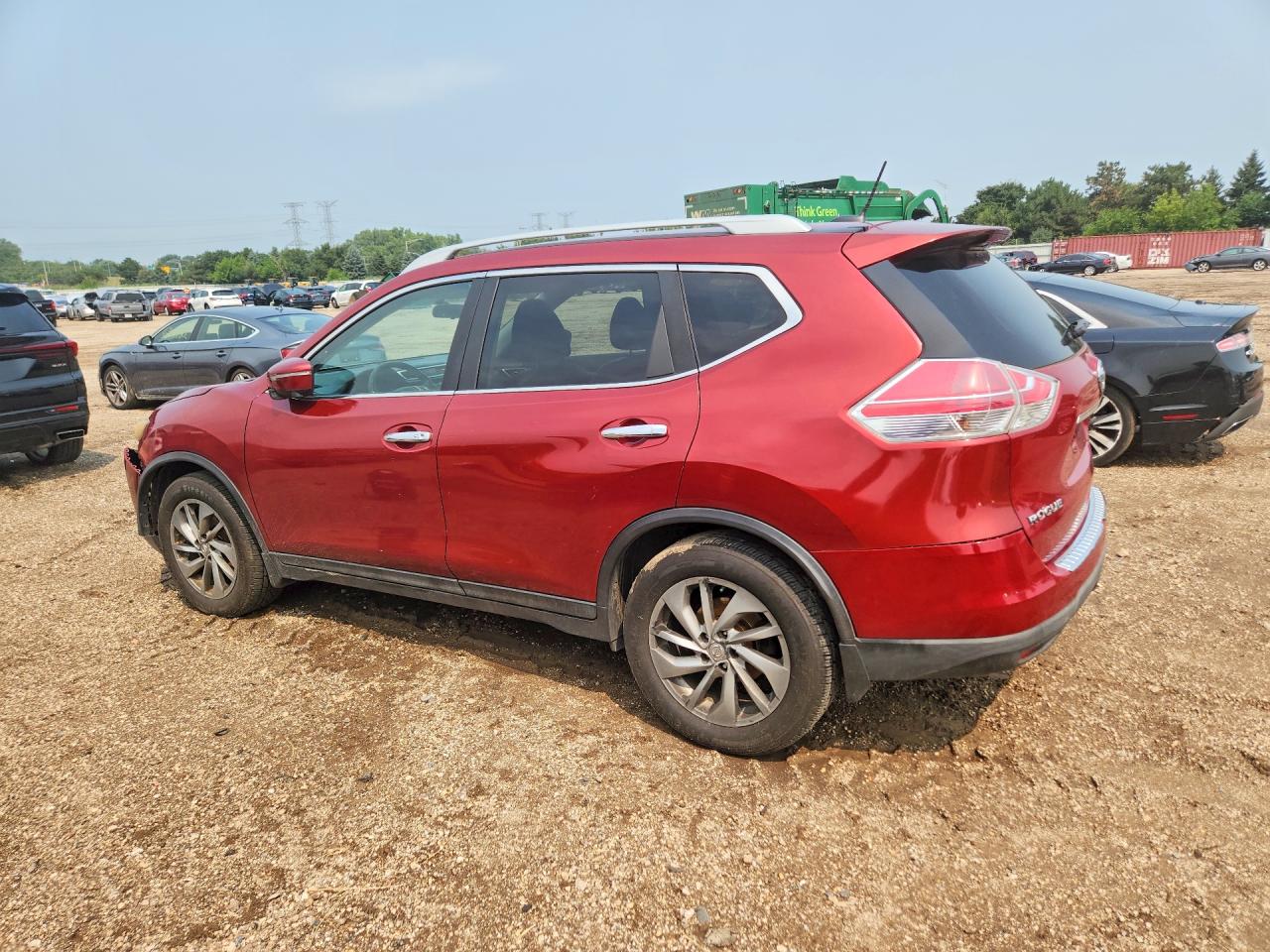 2014 Nissan Rogue Sl Red vin: 5N1AT2MT9EC778505