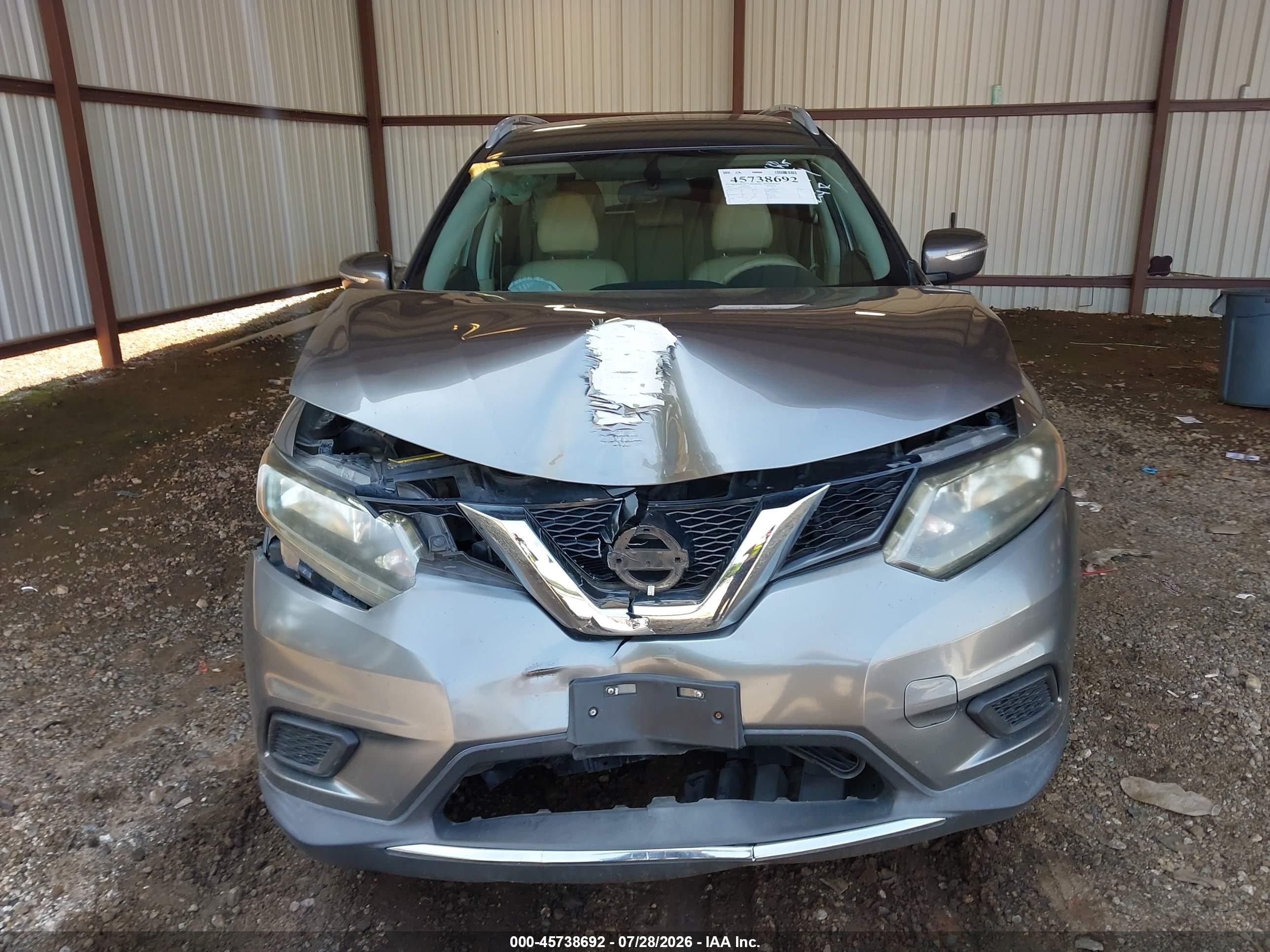 2014 Nissan Rogue Sv Gray vin: 5N1AT2MT9EC795479