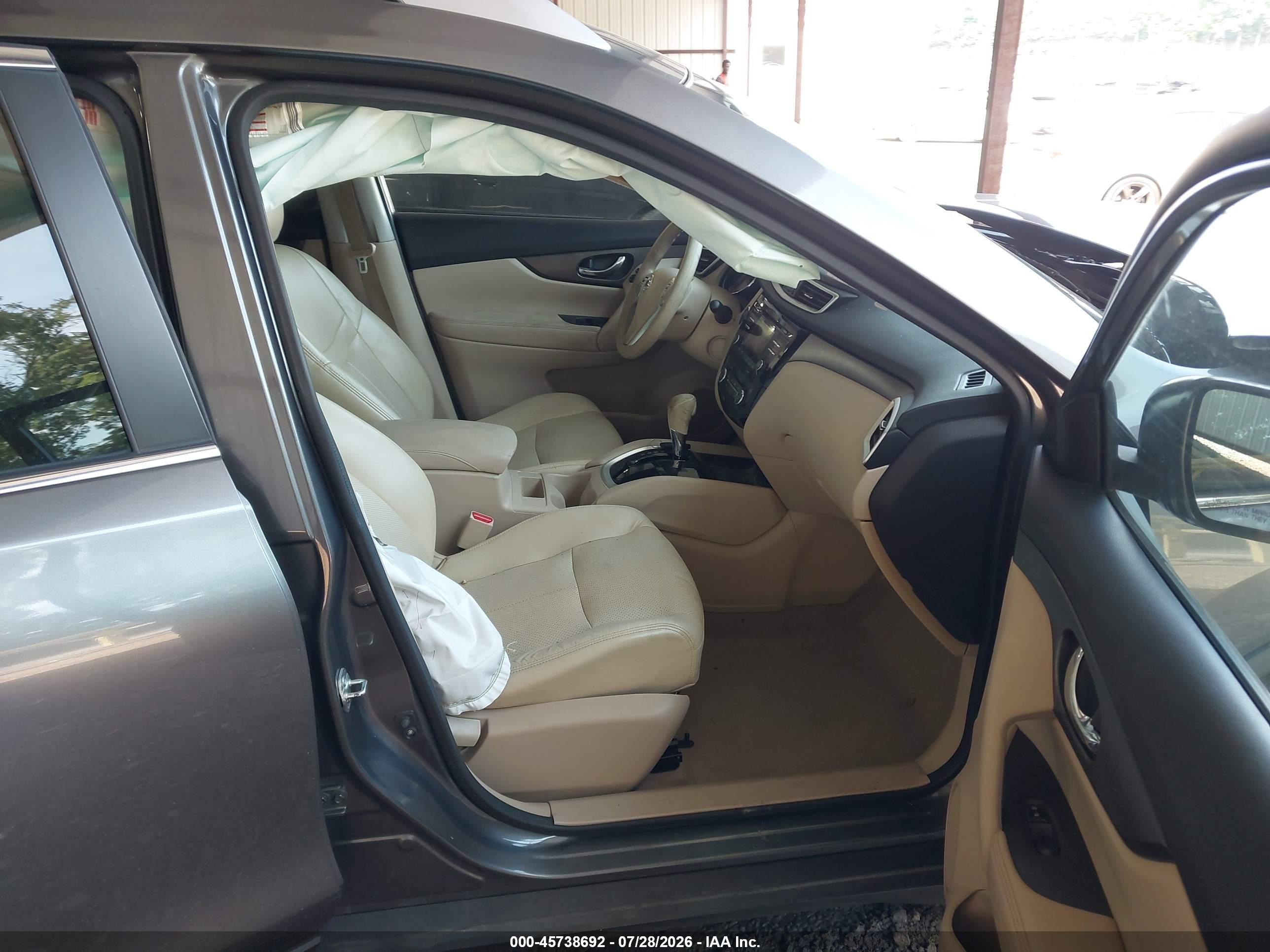 2014 Nissan Rogue Sv Gray vin: 5N1AT2MT9EC795479