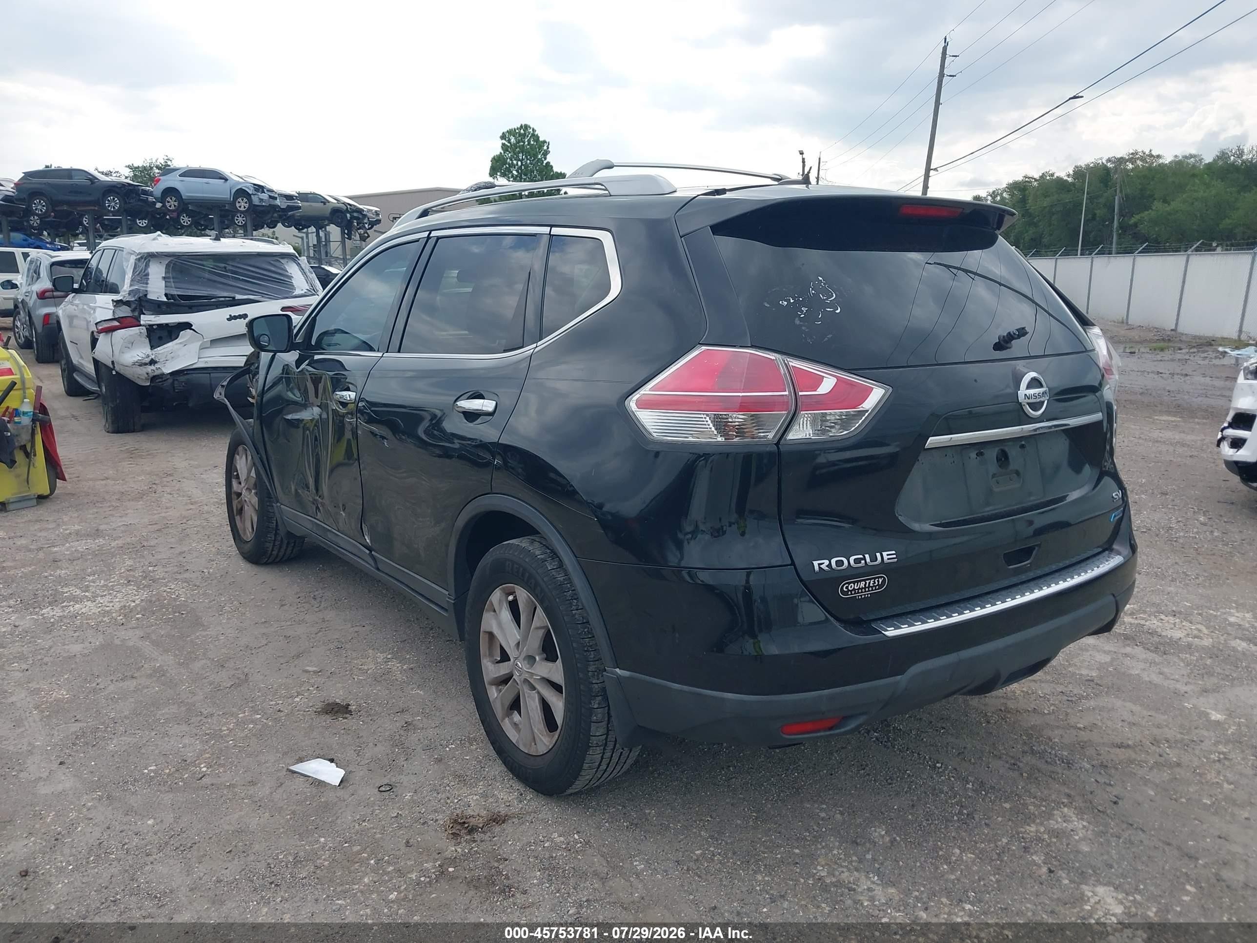 2014 Nissan Rogue Sv Black vin: 5N1AT2MT9EC813043
