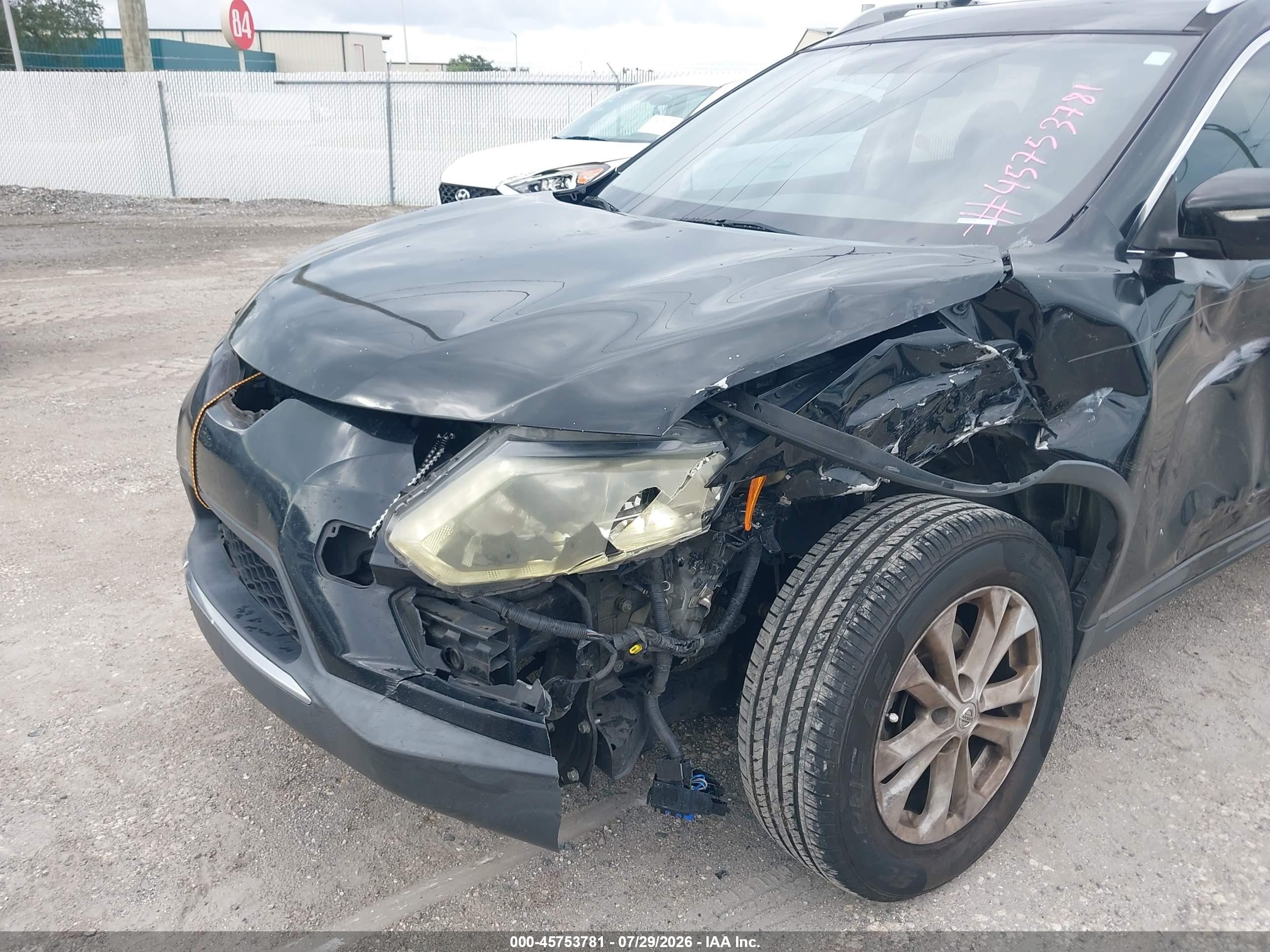 2014 Nissan Rogue Sv Black vin: 5N1AT2MT9EC813043