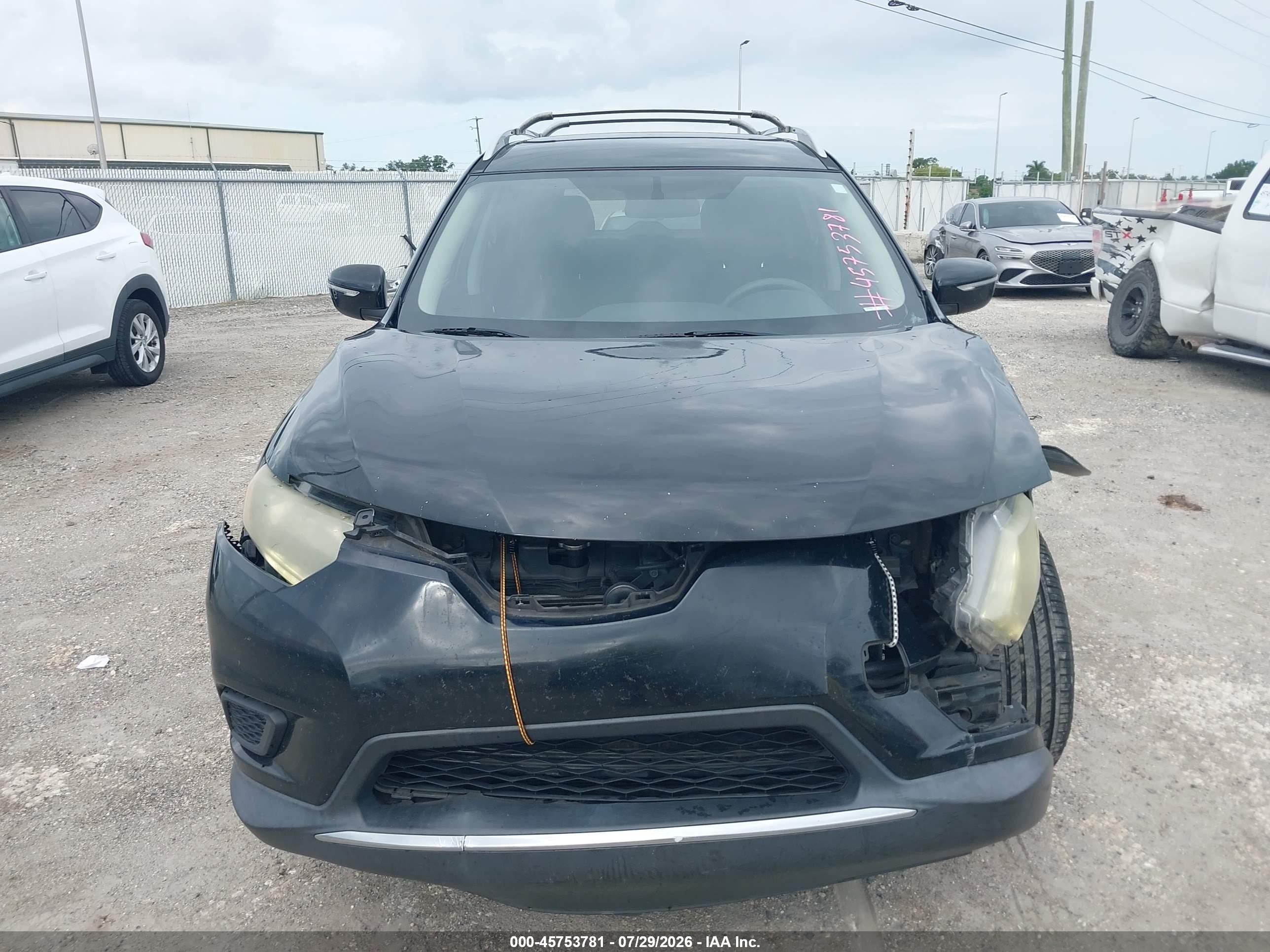 2014 Nissan Rogue Sv Black vin: 5N1AT2MT9EC813043