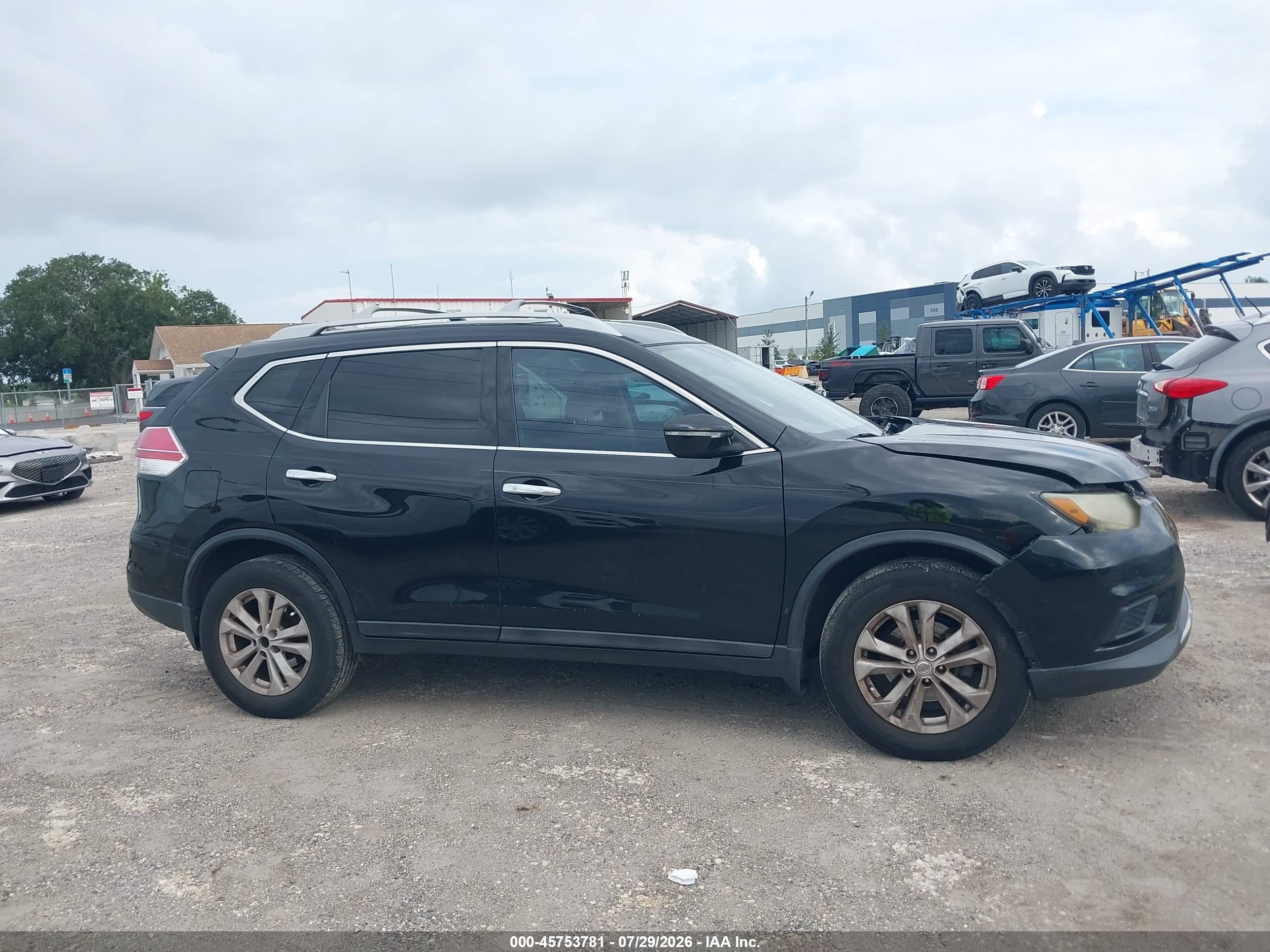 2014 Nissan Rogue Sv Black vin: 5N1AT2MT9EC813043