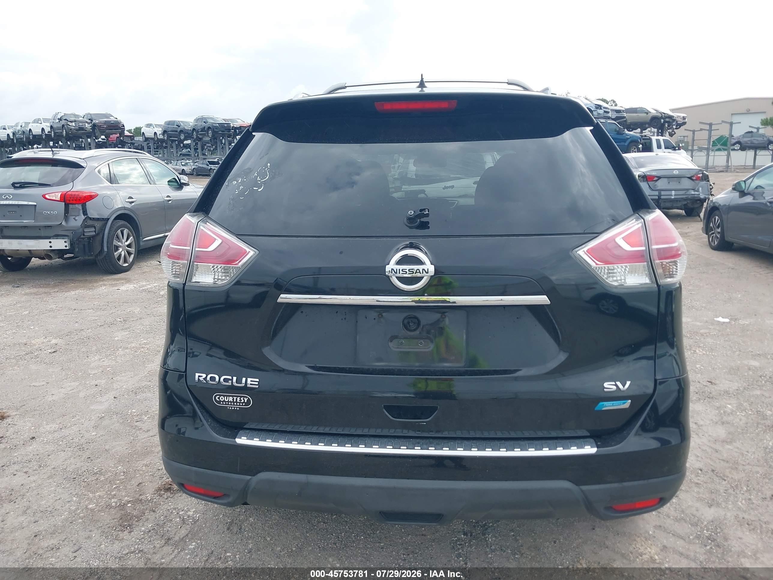 2014 Nissan Rogue Sv Black vin: 5N1AT2MT9EC813043