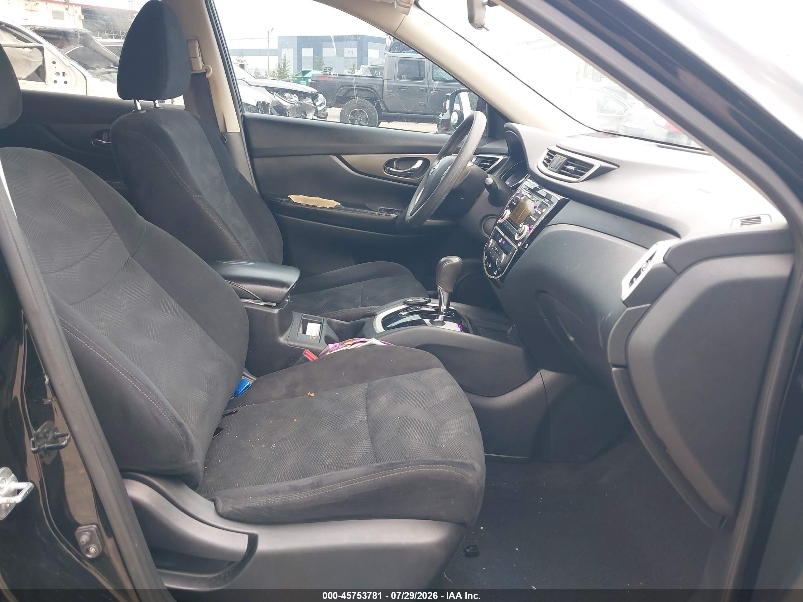 2014 Nissan Rogue Sv Black vin: 5N1AT2MT9EC813043