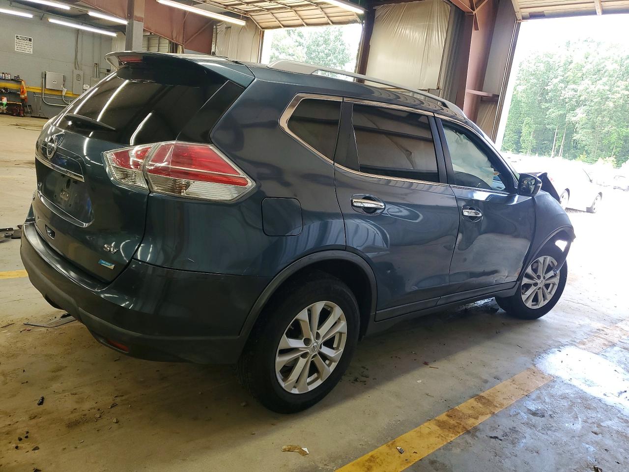 2014 Nissan Rogue Sv Blue vin: 5N1AT2MT9EC817058