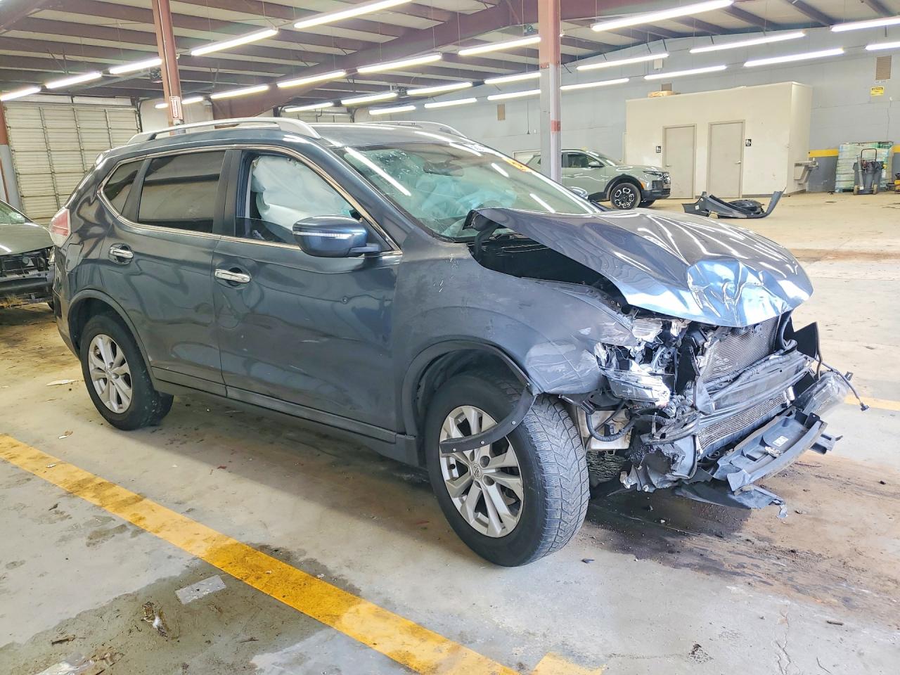 2014 Nissan Rogue Sv Blue vin: 5N1AT2MT9EC817058