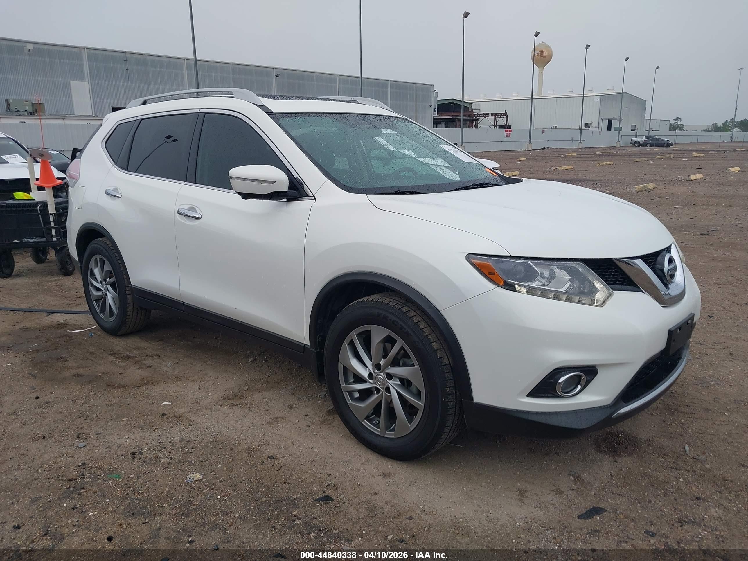 2014 Nissan Rogue Sl White vin: 5N1AT2MT9EC837584