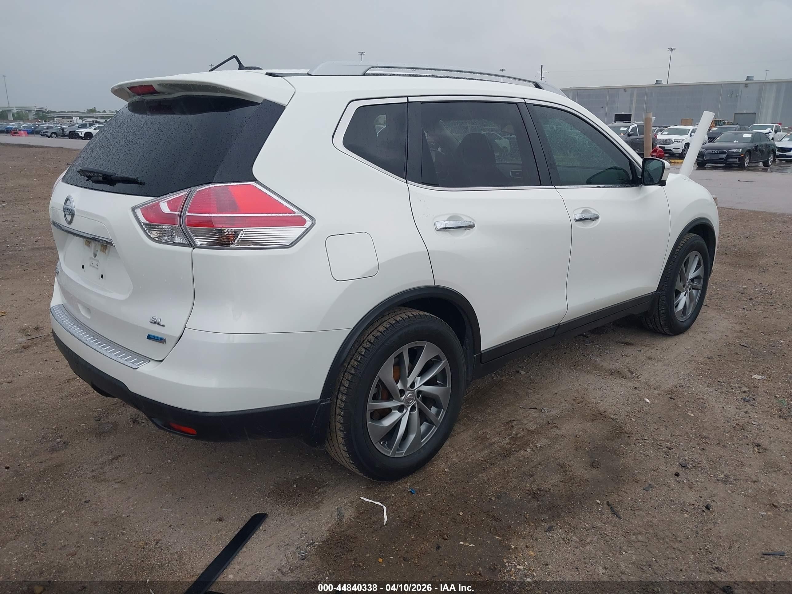 2014 Nissan Rogue Sl White vin: 5N1AT2MT9EC837584