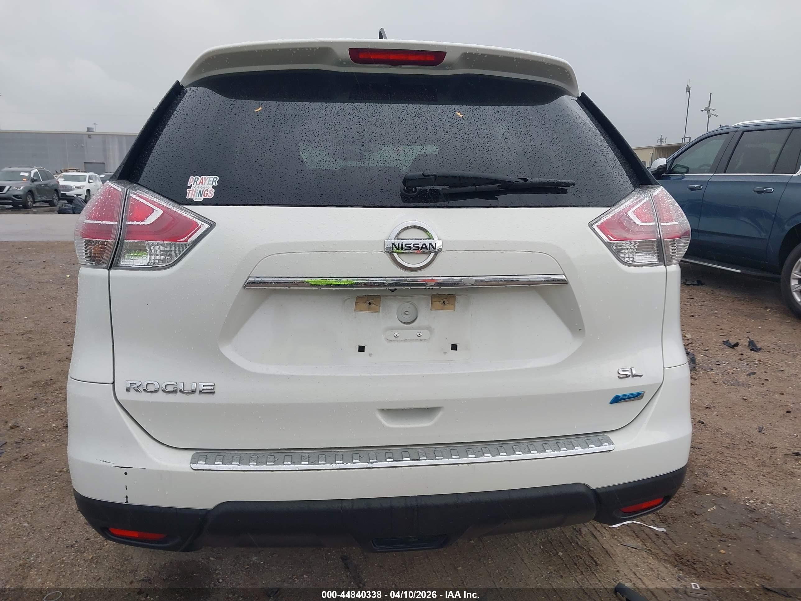 2014 Nissan Rogue Sl White vin: 5N1AT2MT9EC837584