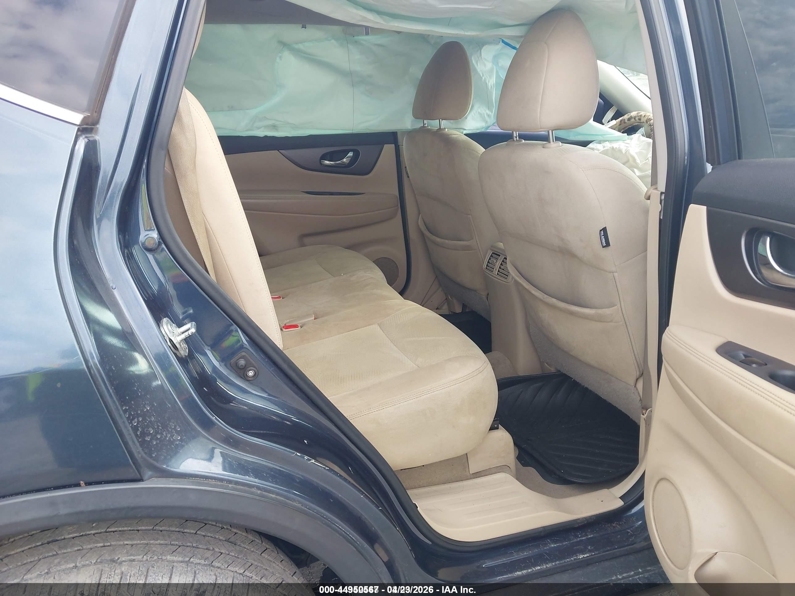 2014 Nissan Rogue Sv Blue vin: 5N1AT2MT9EC838850