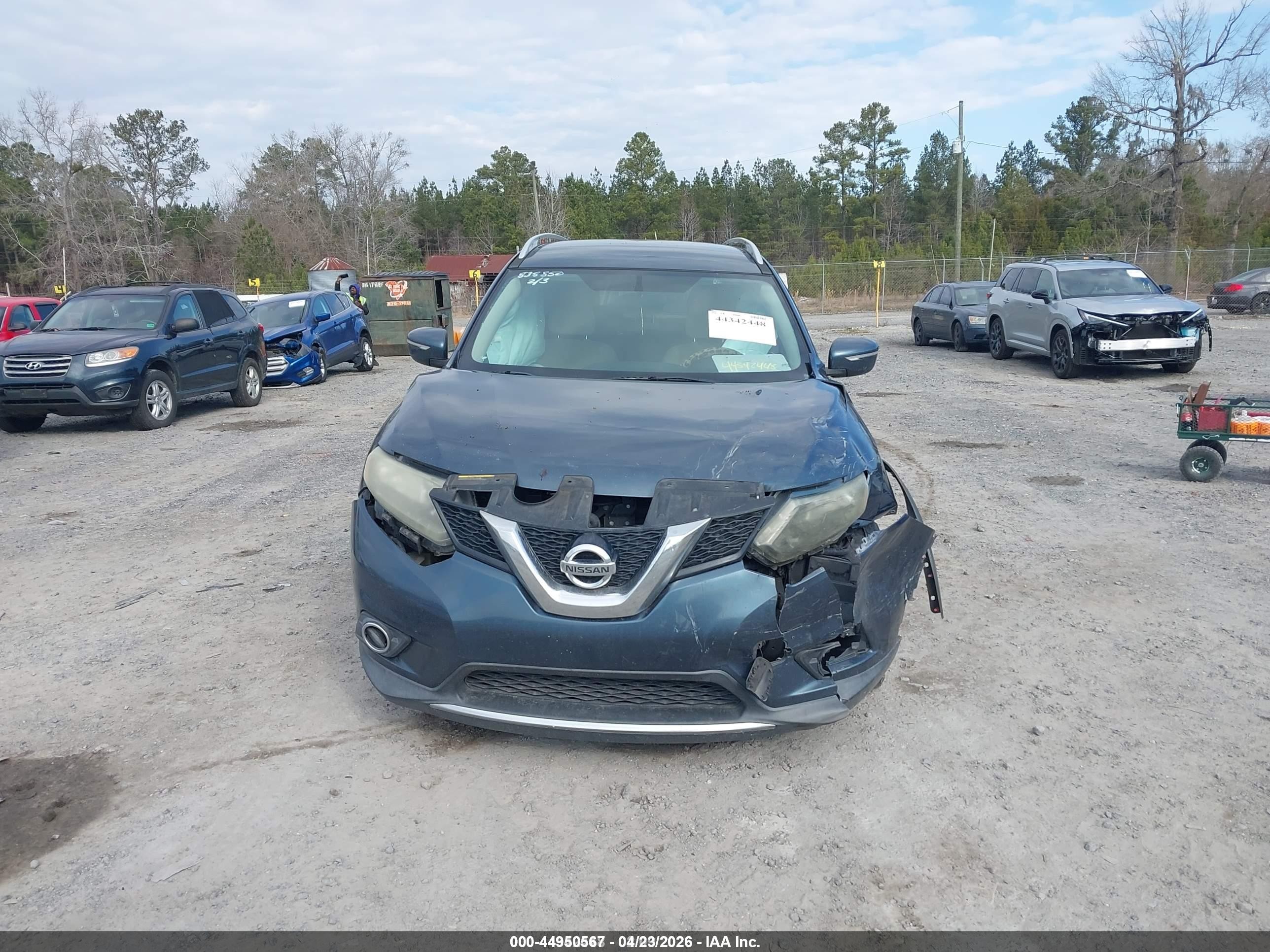 2014 Nissan Rogue Sv Blue vin: 5N1AT2MT9EC838850