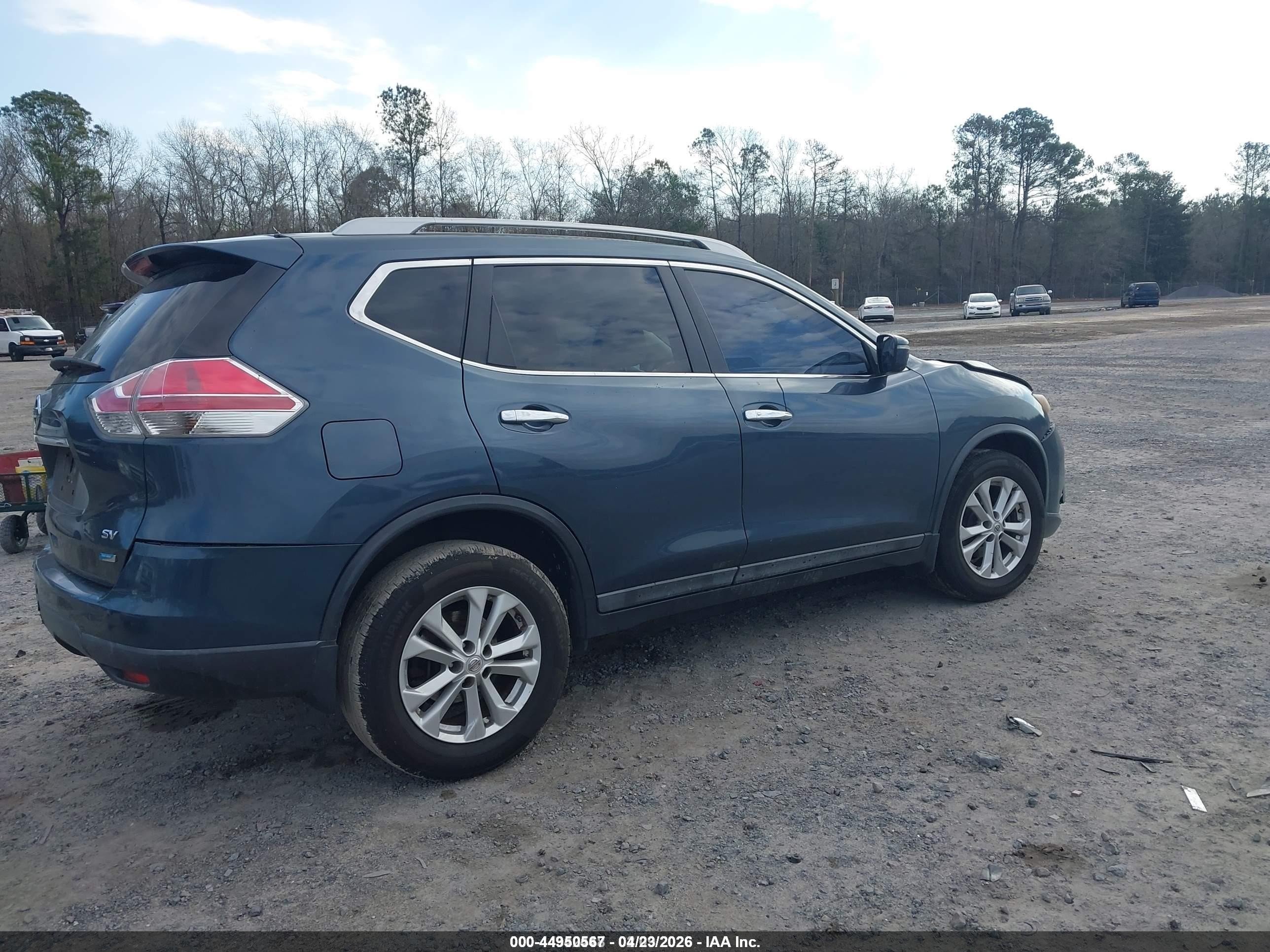 2014 Nissan Rogue Sv Blue vin: 5N1AT2MT9EC838850