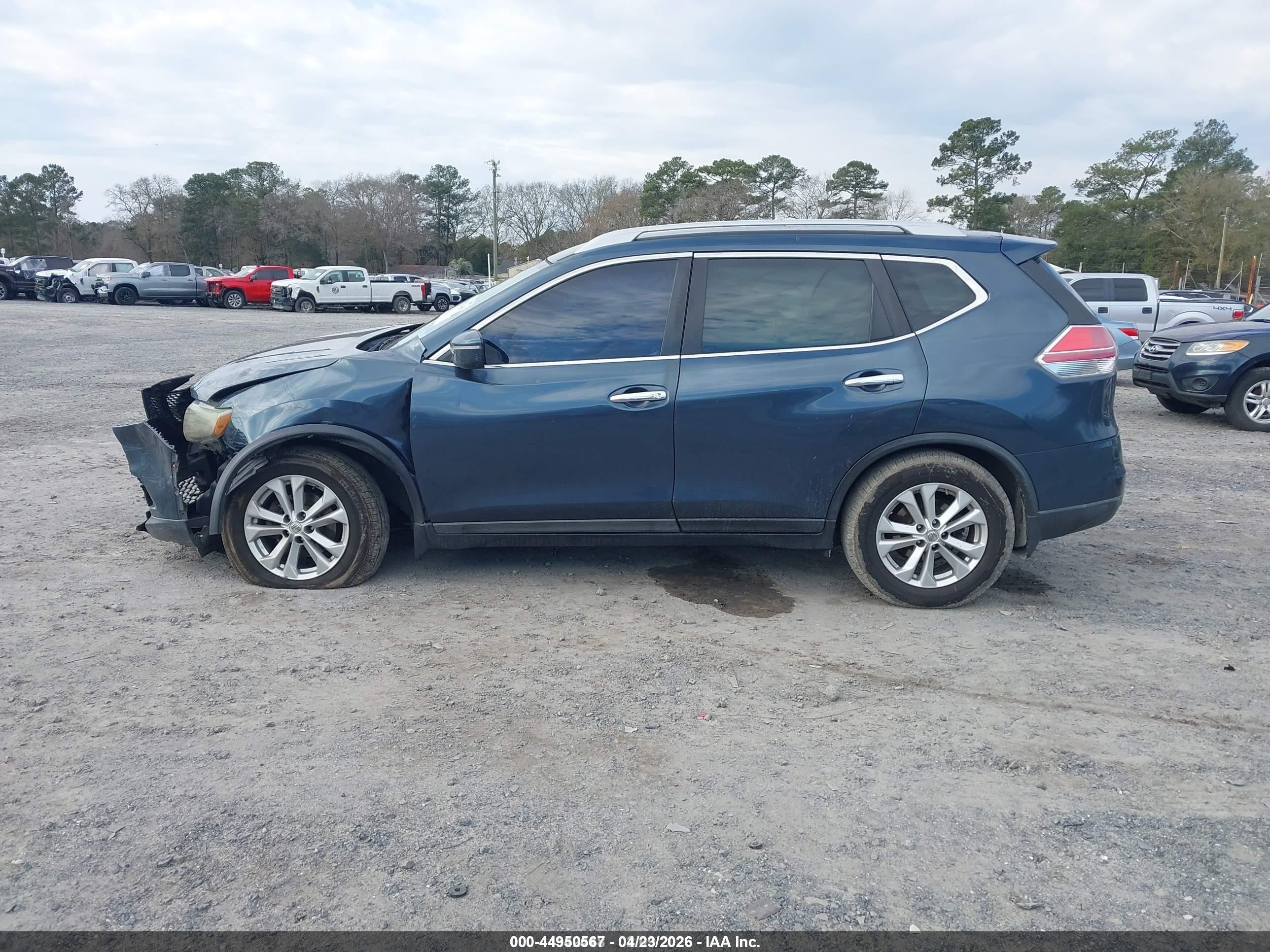 2014 Nissan Rogue Sv Blue vin: 5N1AT2MT9EC838850