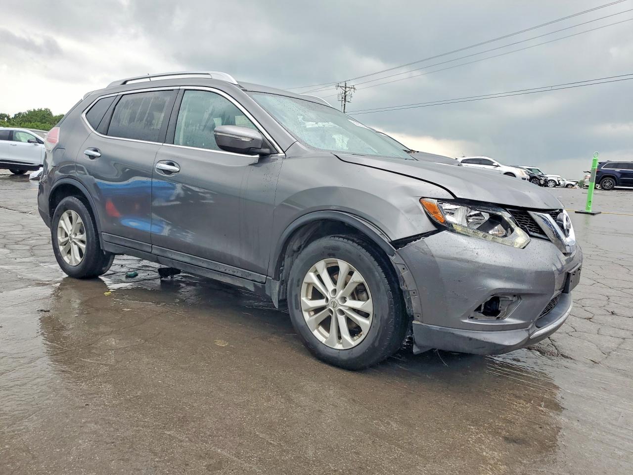 2014 Nissan Rogue Sv Серый vin: 5N1AT2MT9EC839819