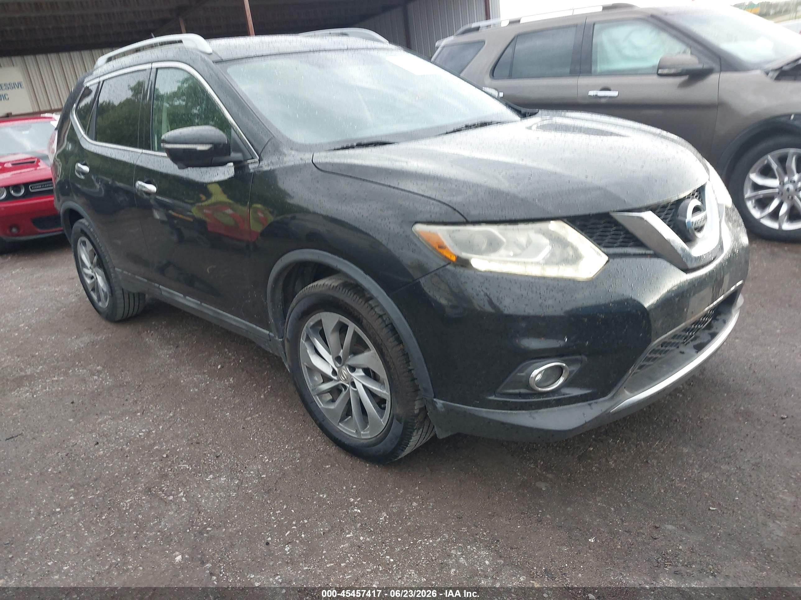 2014 Nissan Rogue S/sl/sv Черный vin: 5N1AT2MT9EC843661