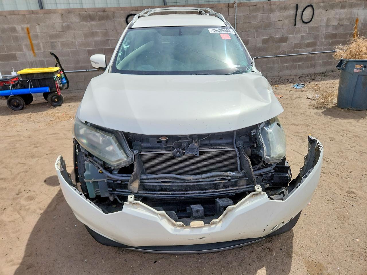 2014 Nissan Rogue Sv White vin: 5N1AT2MT9EC856605