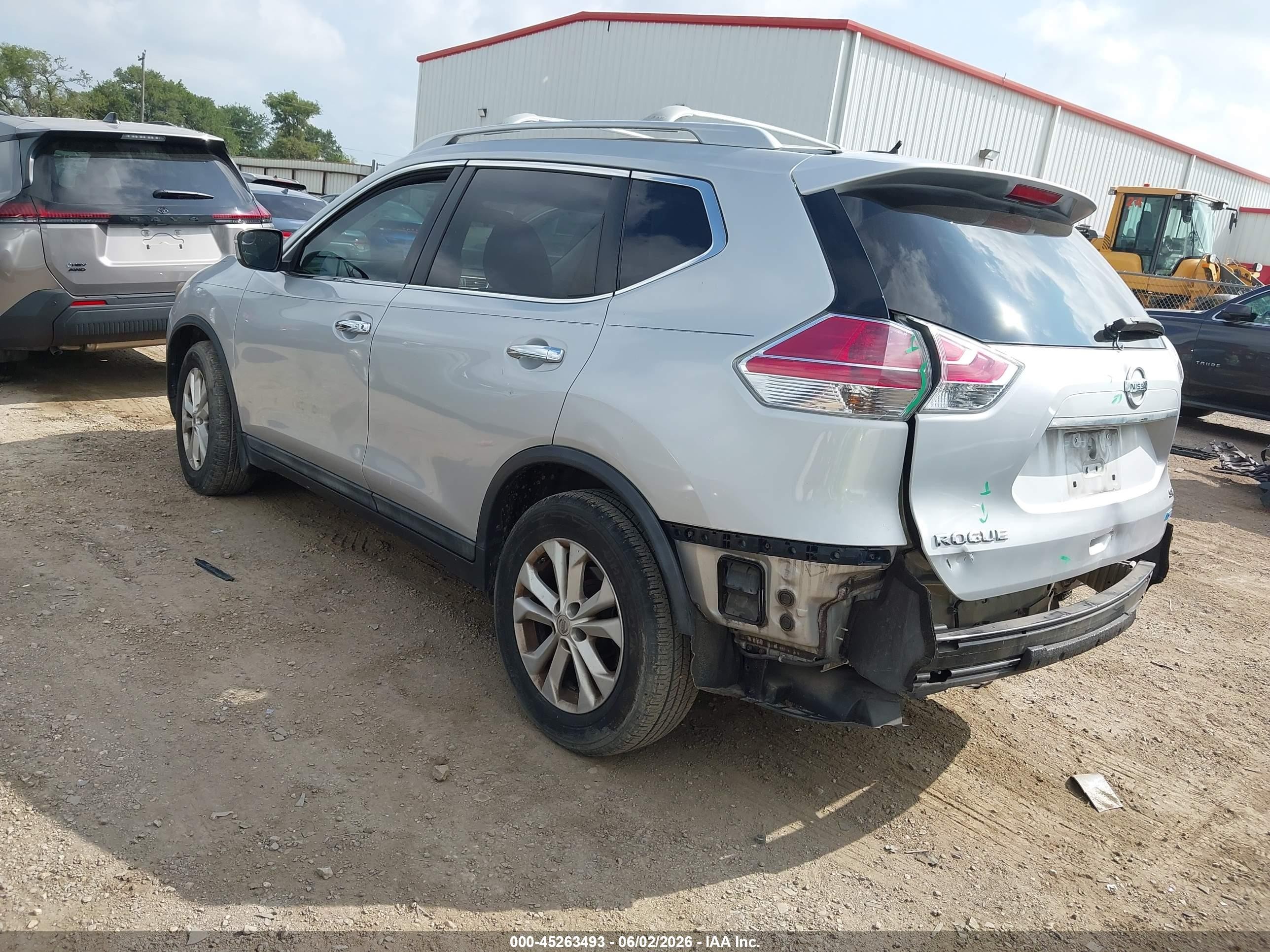 2014 Nissan Rogue Sv Silver vin: 5N1AT2MT9EC861254