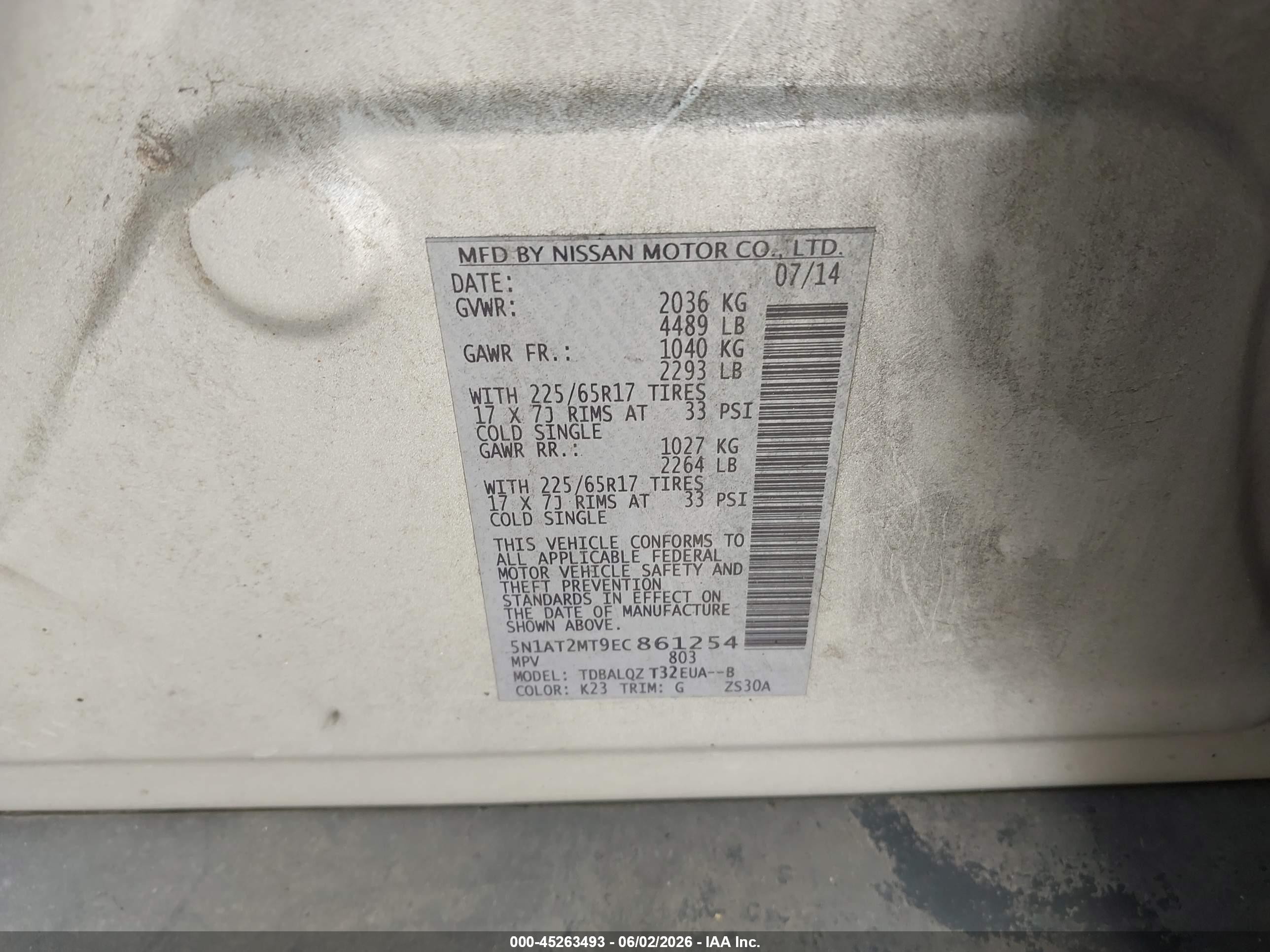 2014 Nissan Rogue Sv Silver vin: 5N1AT2MT9EC861254