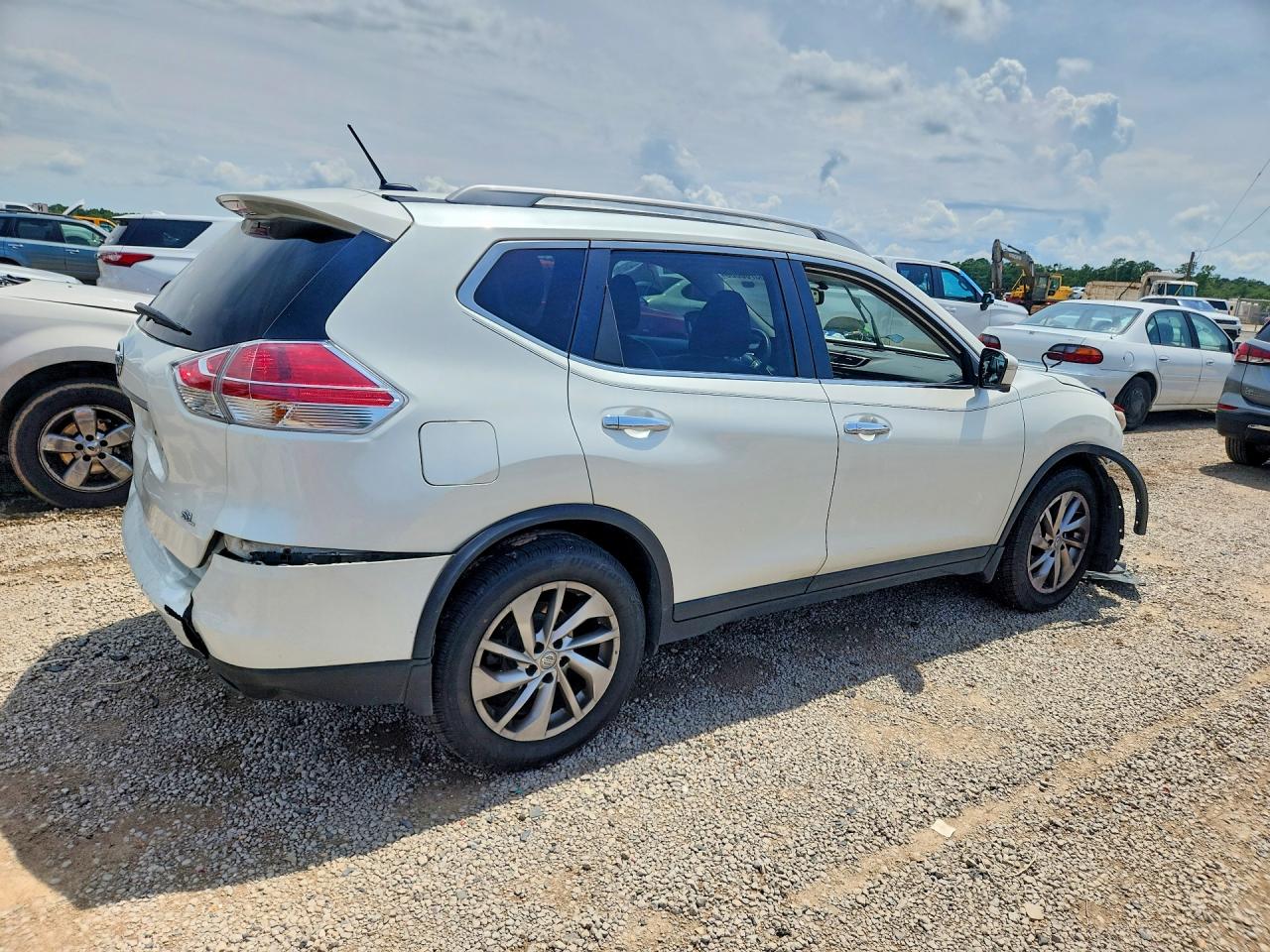 2015 Nissan Rogue Sl White vin: 5N1AT2MT9FC779087