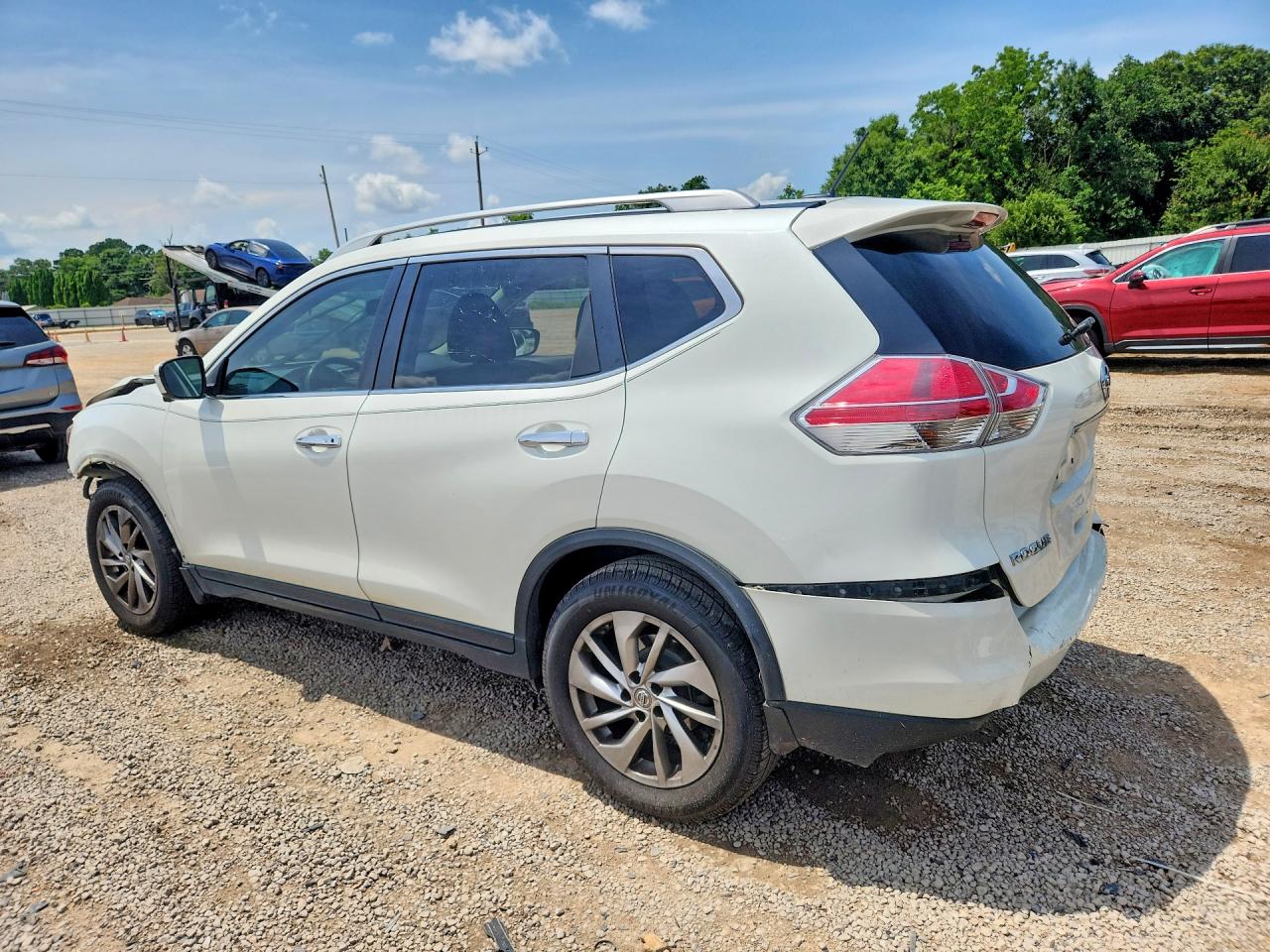 2015 Nissan Rogue Sl White vin: 5N1AT2MT9FC779087