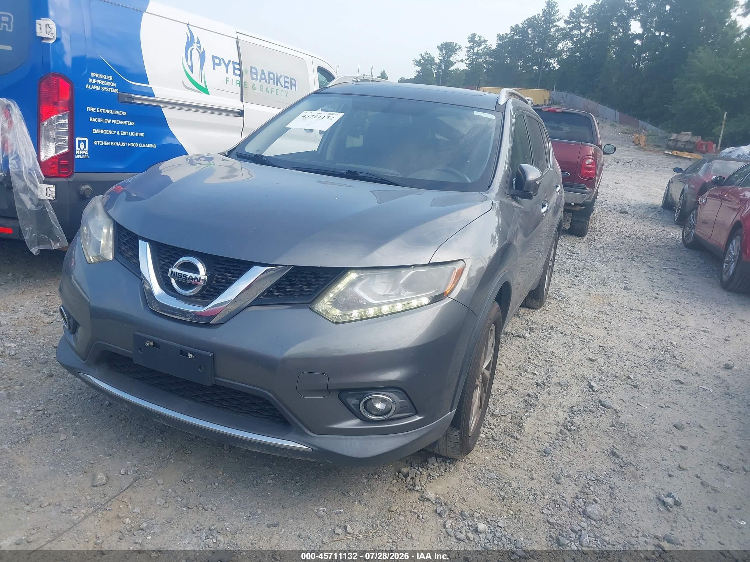 2015 Nissan Rogue Sl Gray vin: 5N1AT2MT9FC780305
