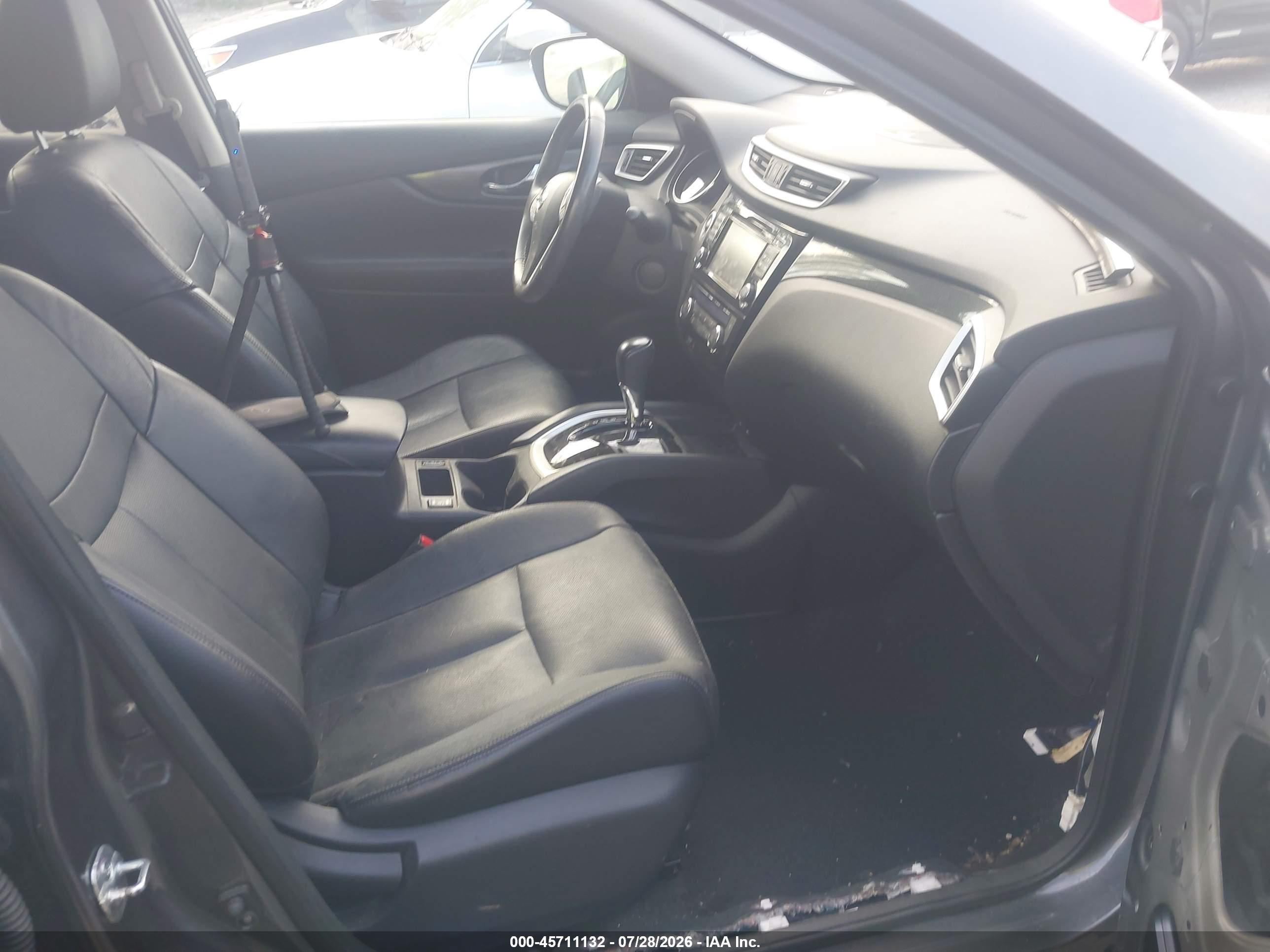 2015 Nissan Rogue Sl Gray vin: 5N1AT2MT9FC780305