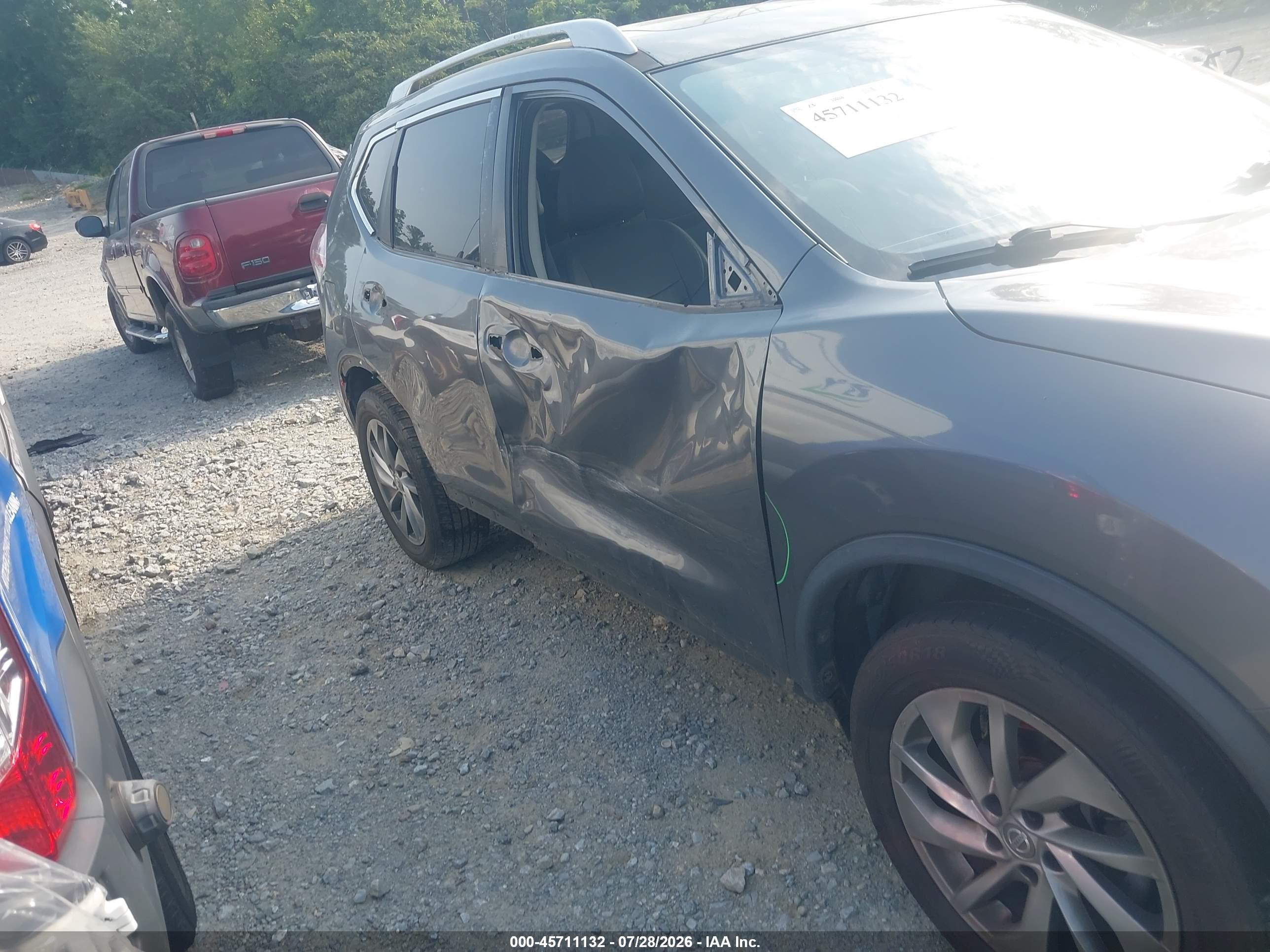 2015 Nissan Rogue Sl Gray vin: 5N1AT2MT9FC780305